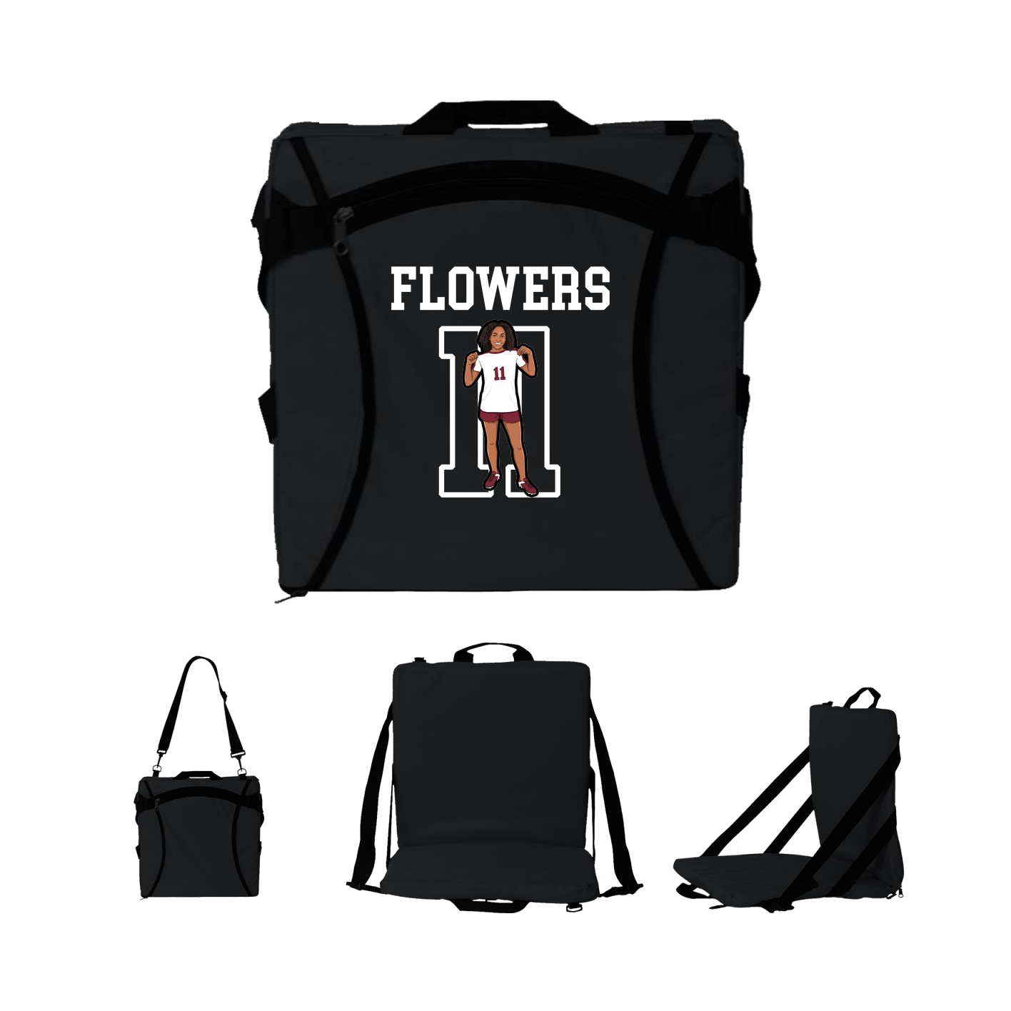 Folding Stadium Seat — Shirsey in Black