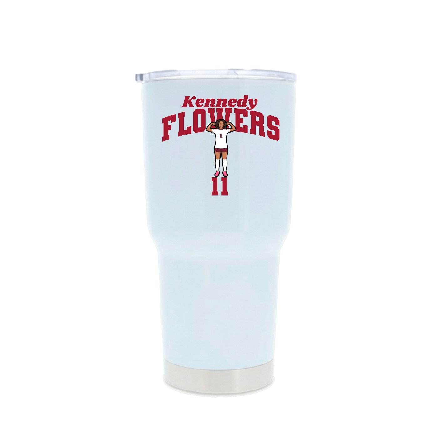 30oz Stainless Steel Tumbler — Signature Arch in White