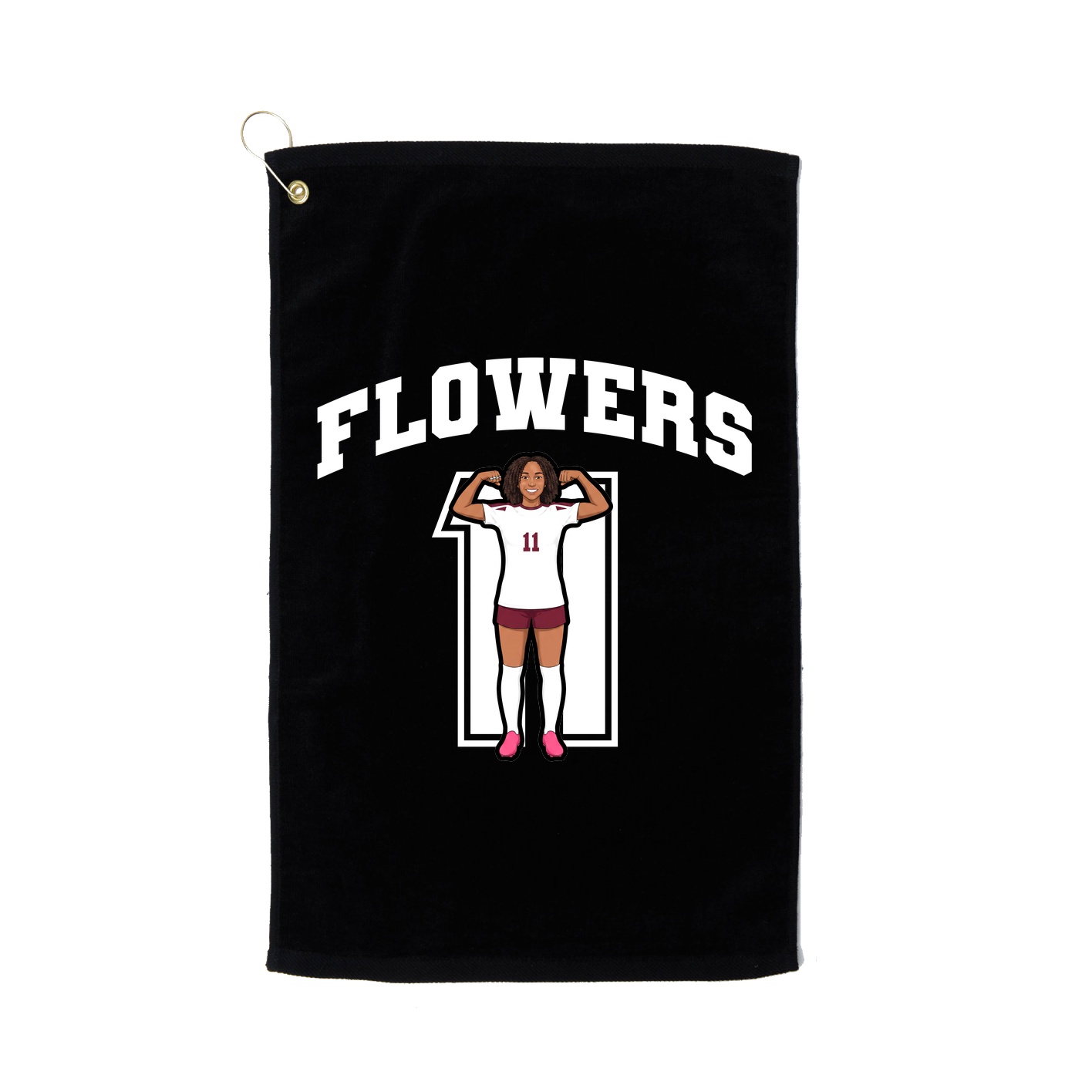 Golf Towel — Number in Black
