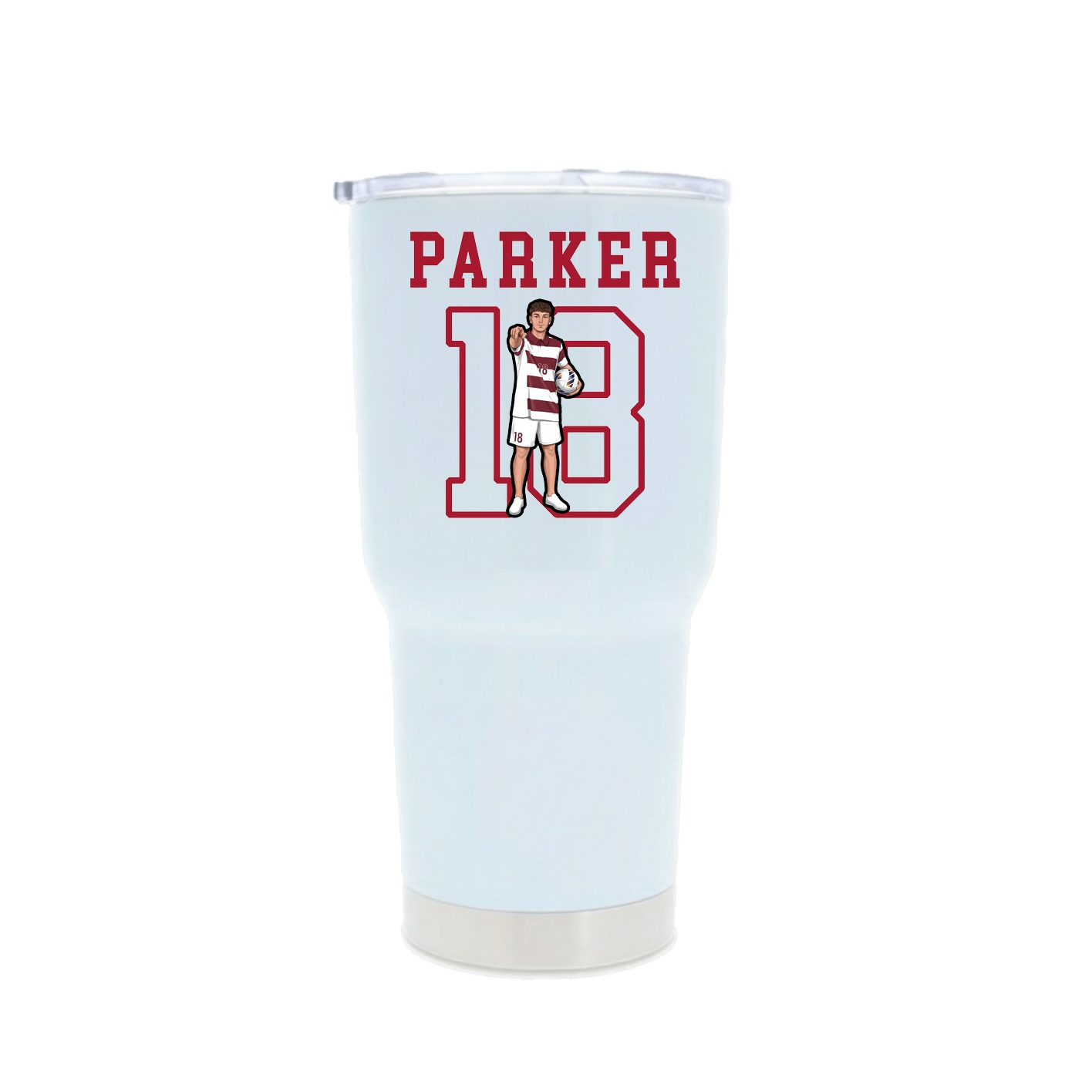 30oz Stainless Steel Tumbler — Shirsey in White