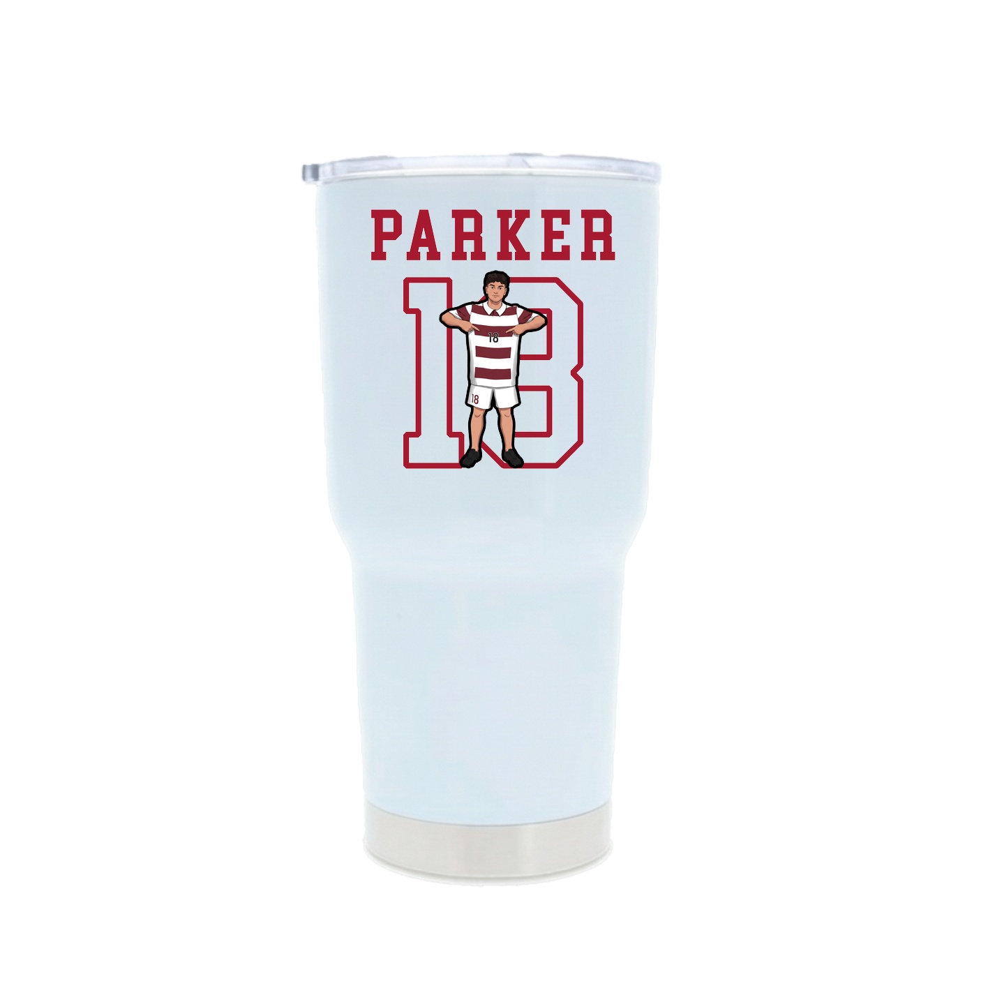 30oz Stainless Steel Tumbler — Shirsey in White