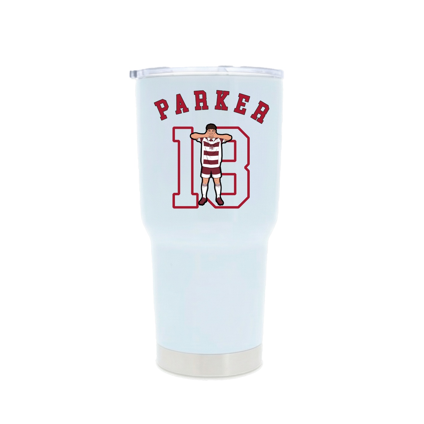 30oz Stainless Steel Tumbler — Shirsey Arch in White