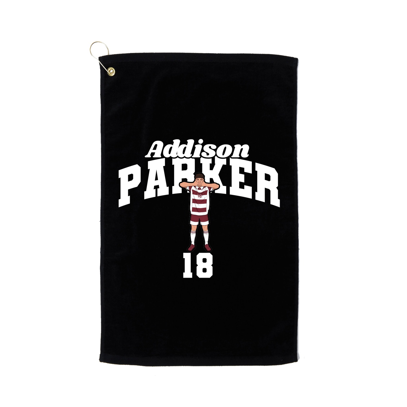 Golf Towel — Signature Arch in Black