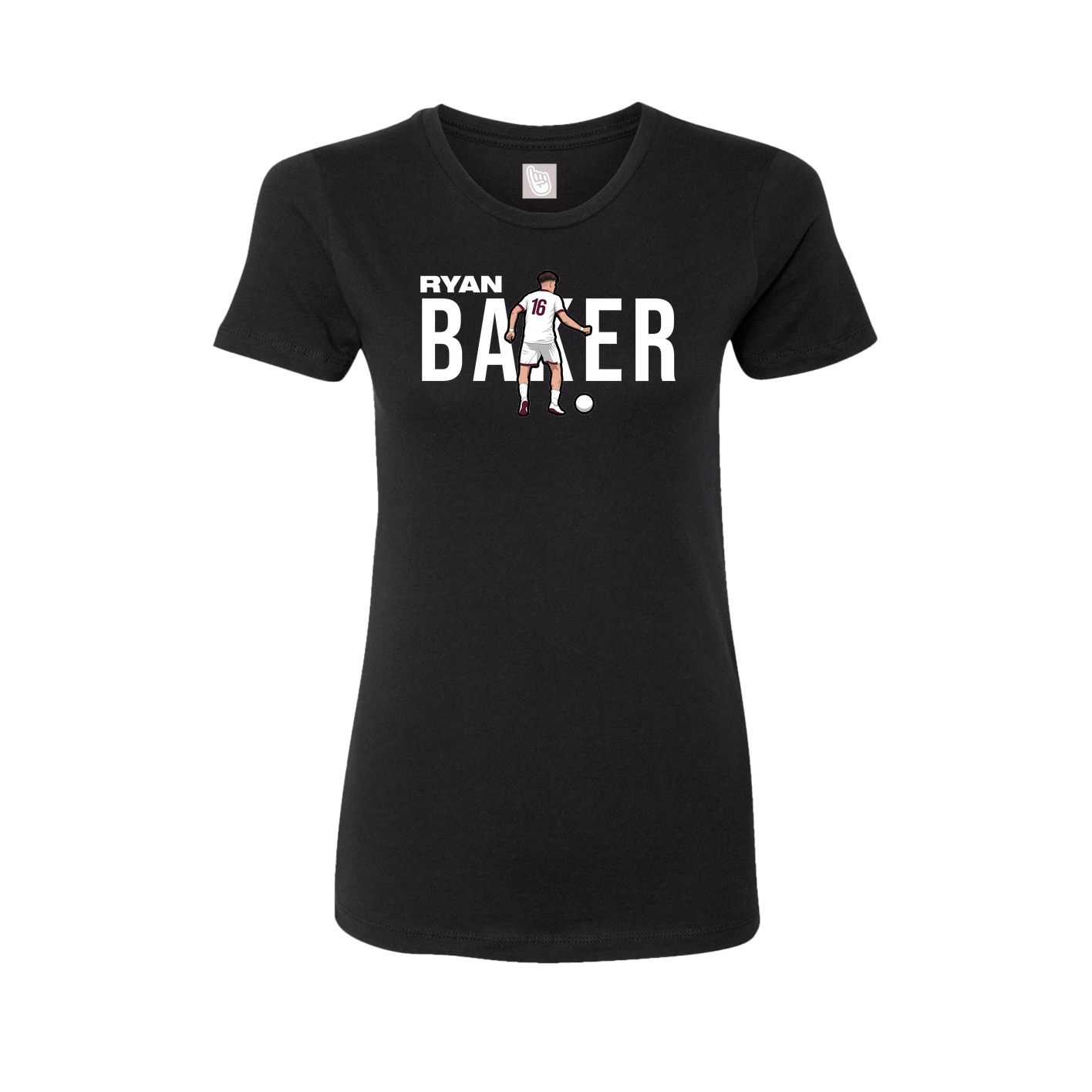 Fitted Women's Tee — Player Name in Black