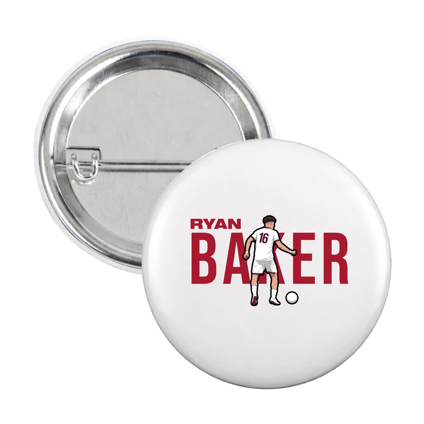 Game Day Button — Player Name in White