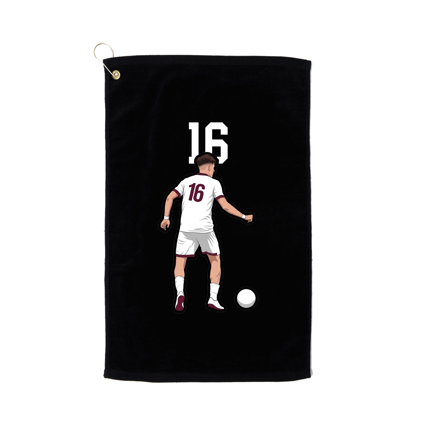 Golf Towel — Number Top in Black