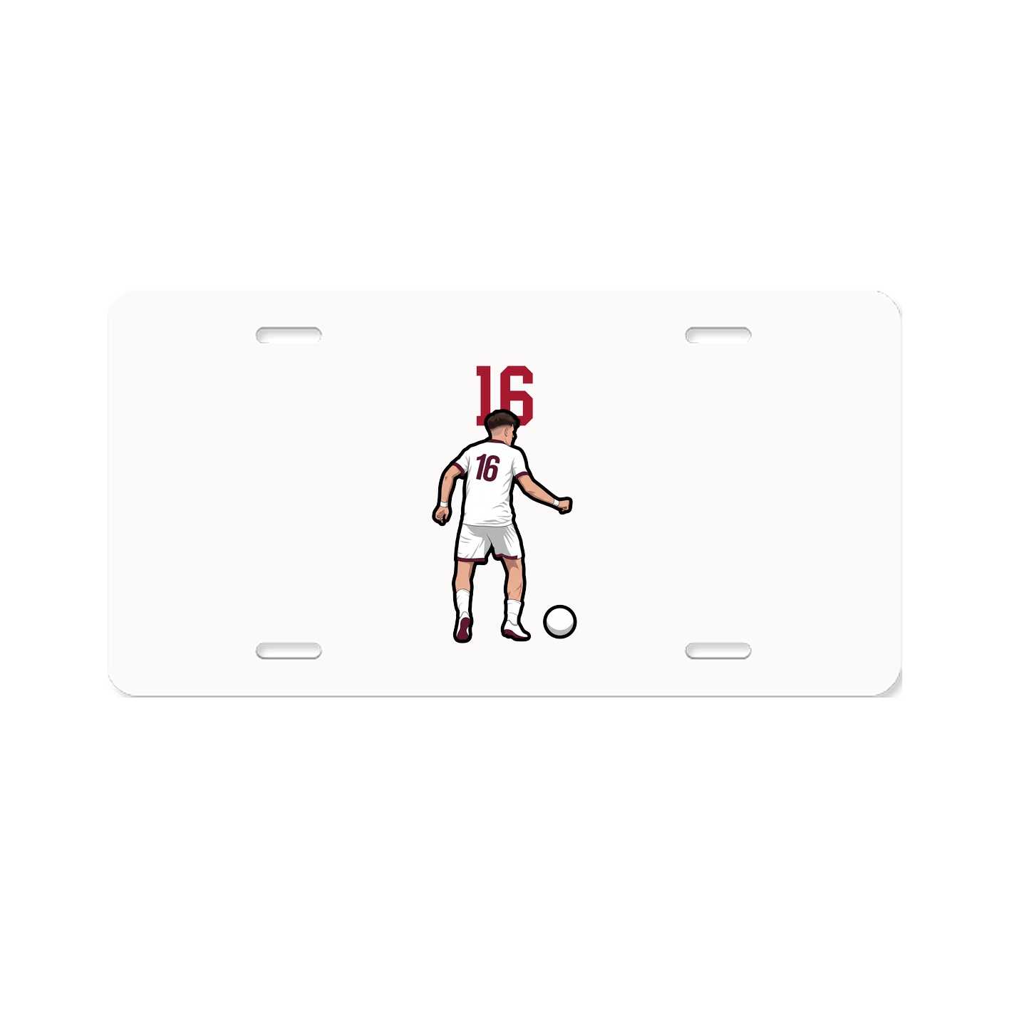License Plate — Number Top in Classic