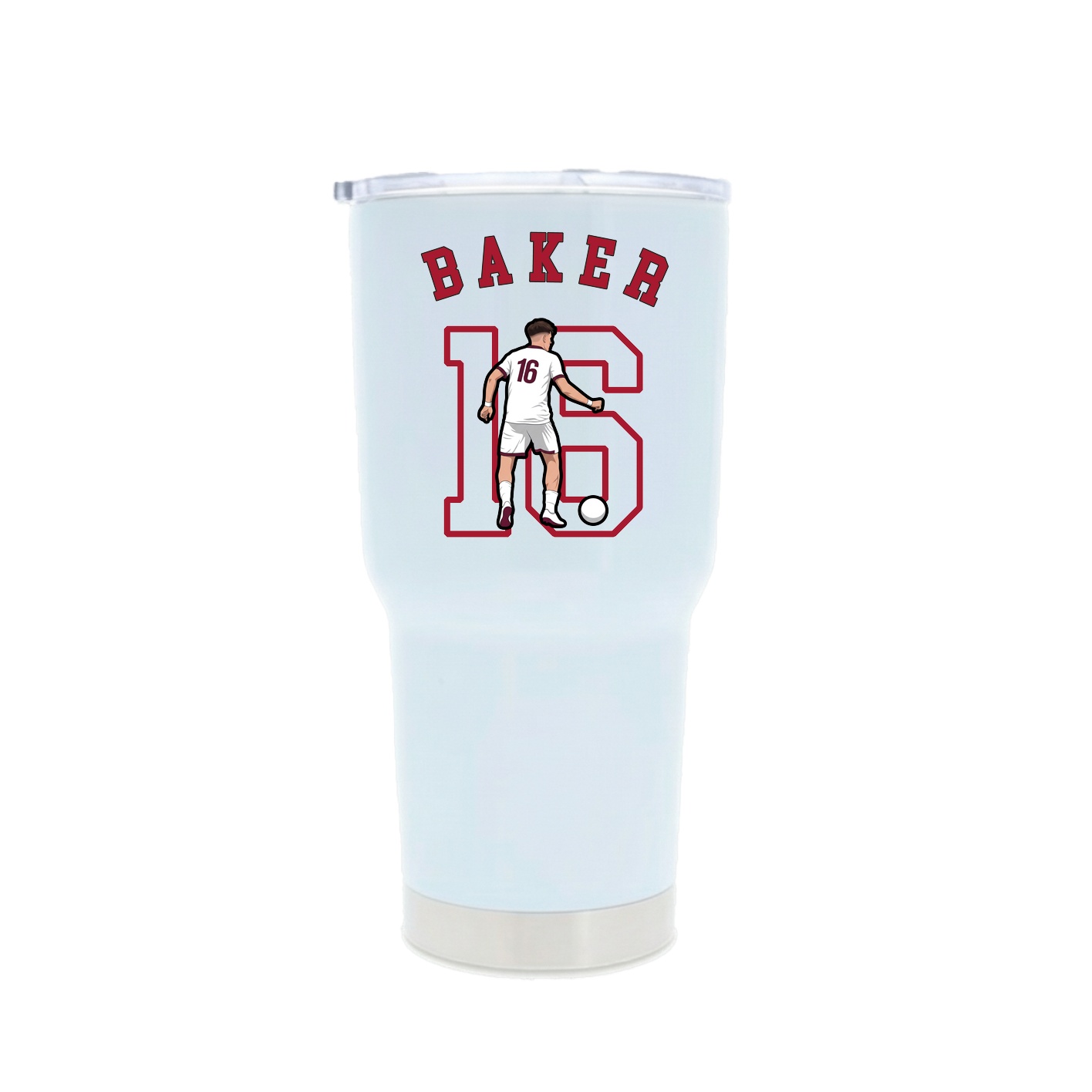 30oz Stainless Steel Tumbler — Shirsey Arch in White