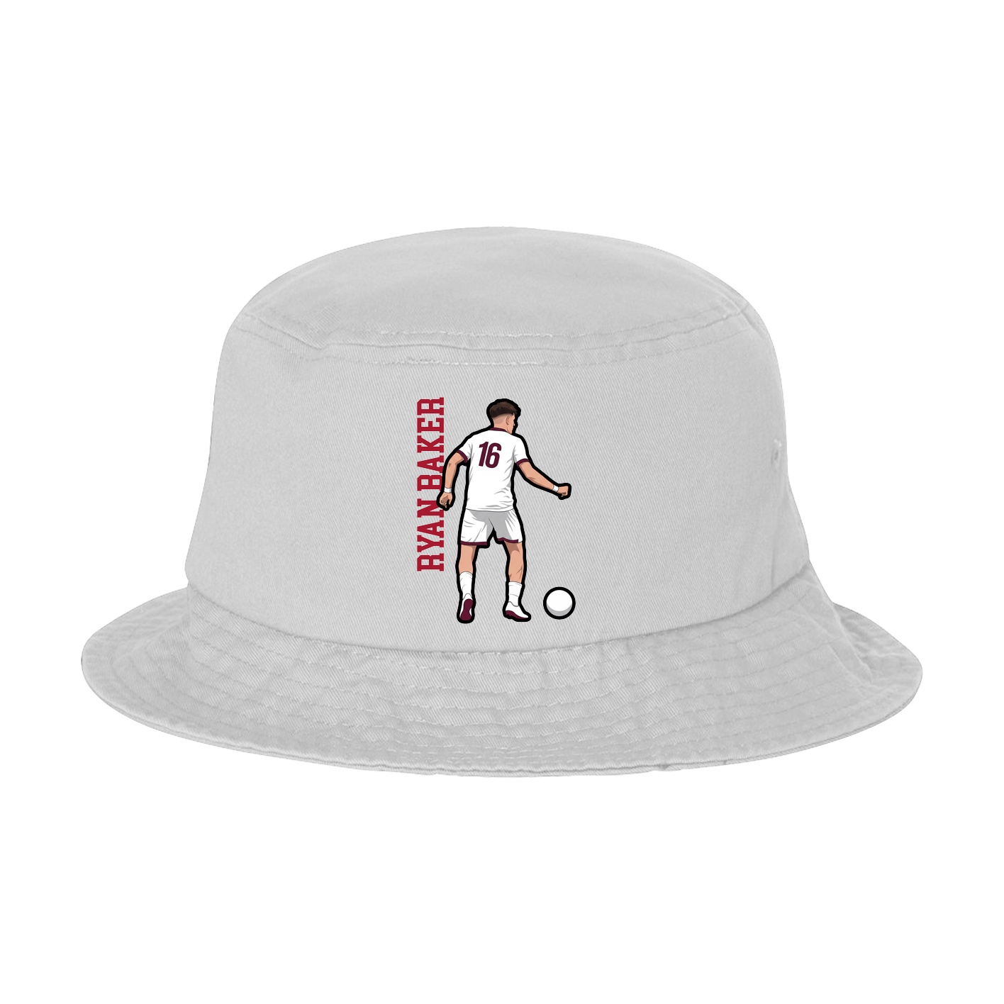Bucket Cap — Name Vertical in White