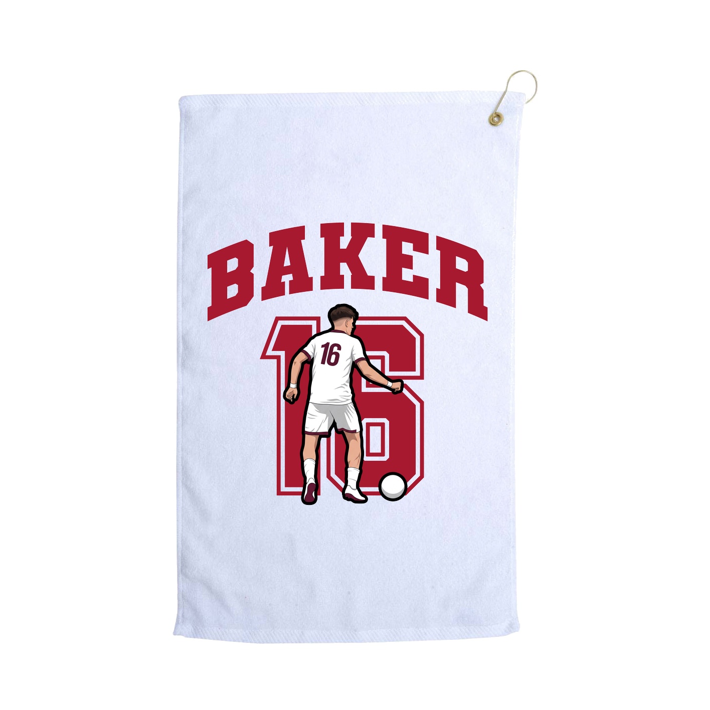 Golf Towel — Number in White