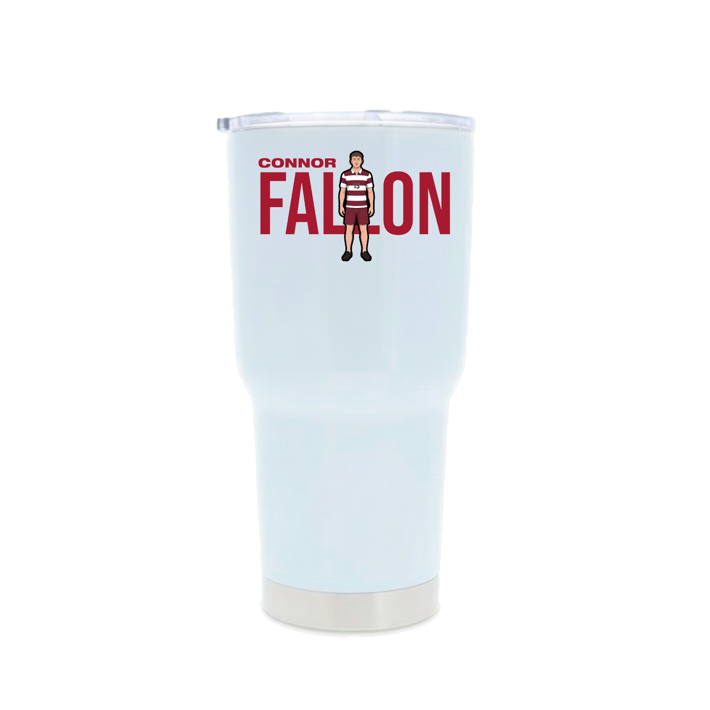 30oz Stainless Steel Tumbler — Player Name in White