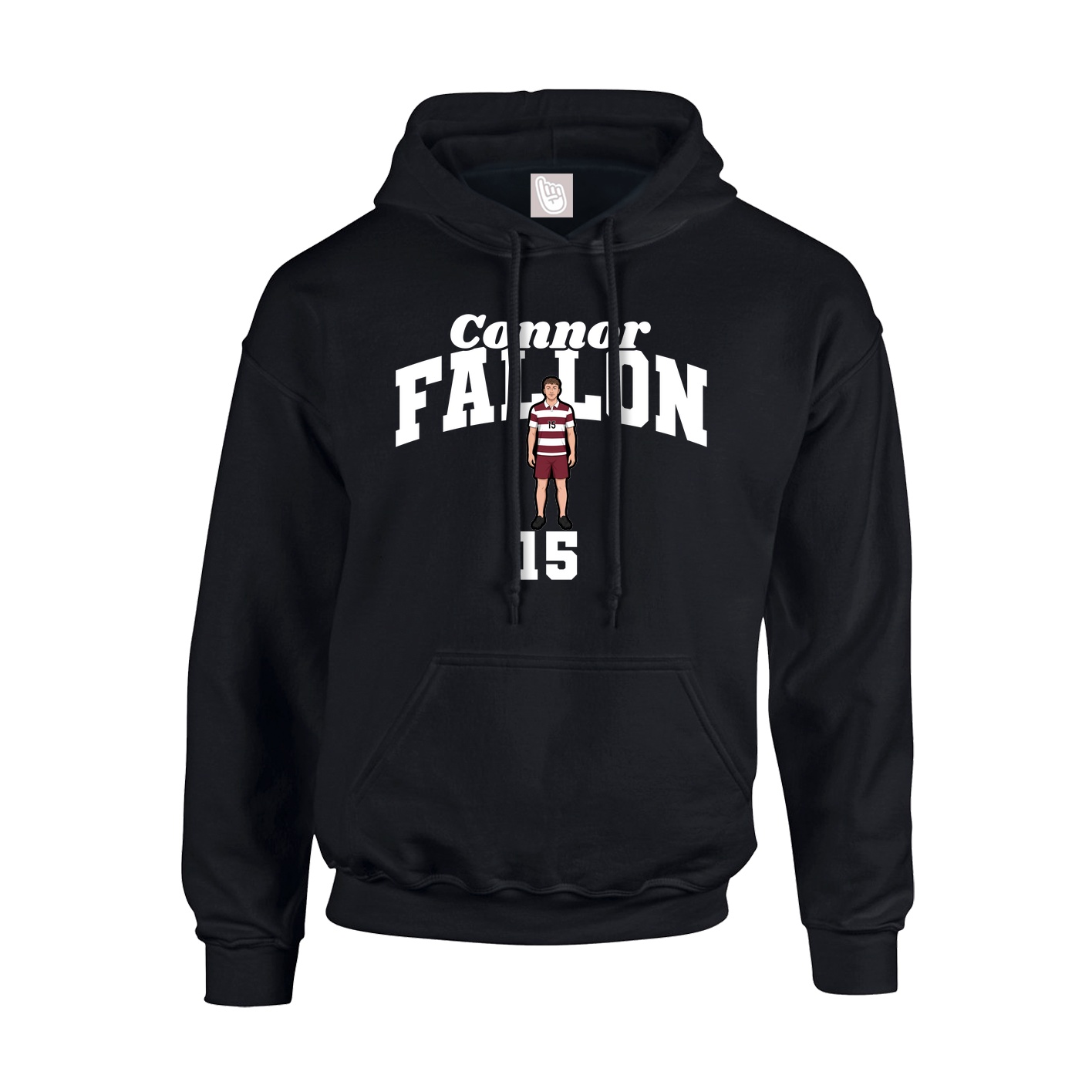 Youth Hoodie — Signature Arch in Black