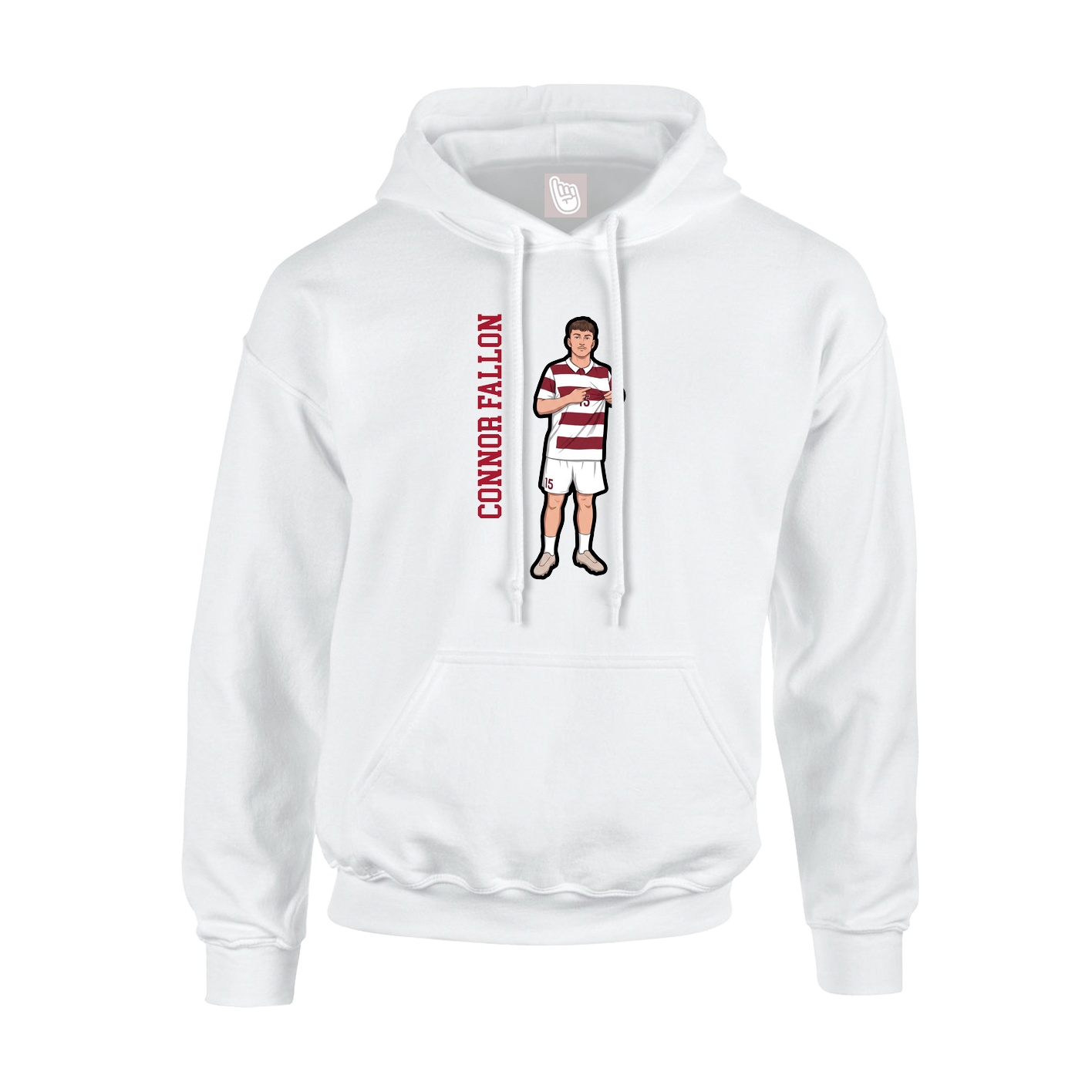 Hoodie — Name Vertical in White