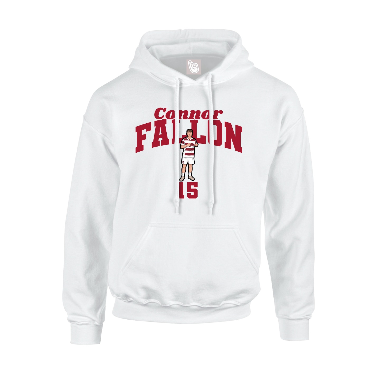 Hoodie — Signature Arch in White