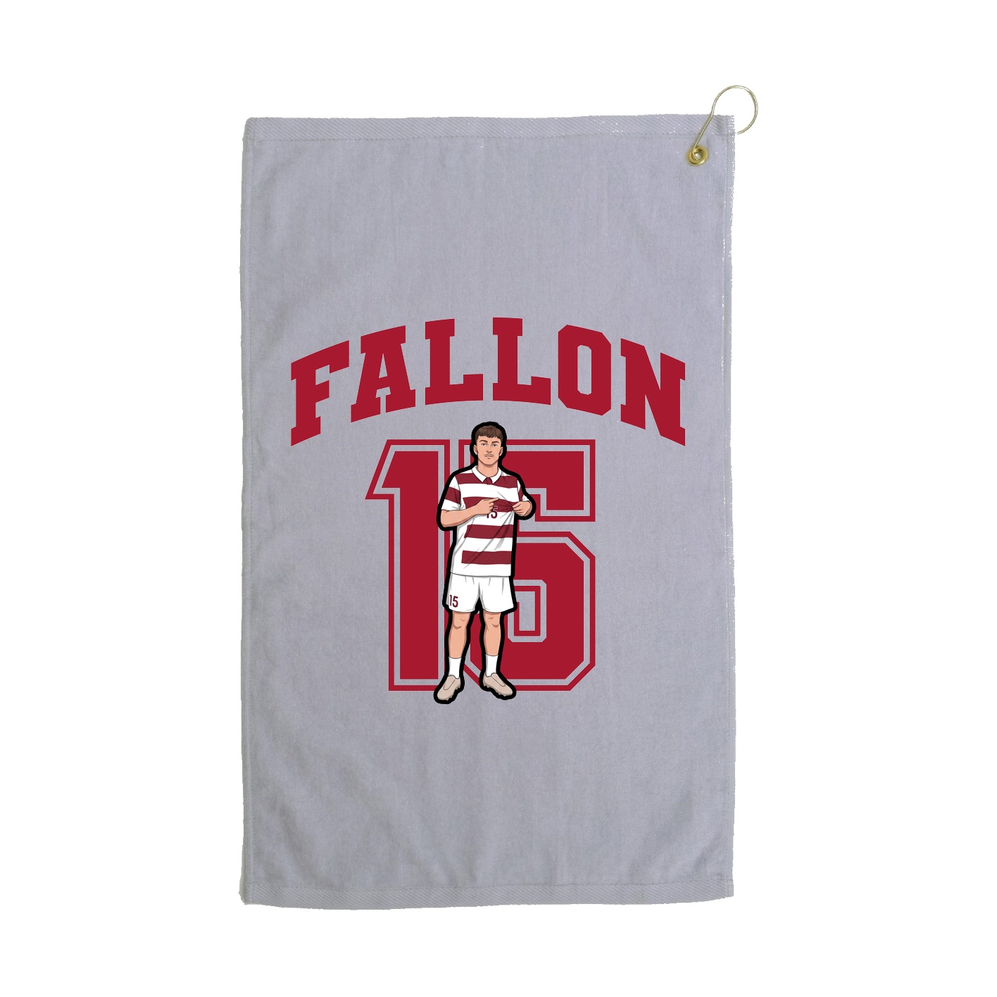 Golf Towel — Number in Grey