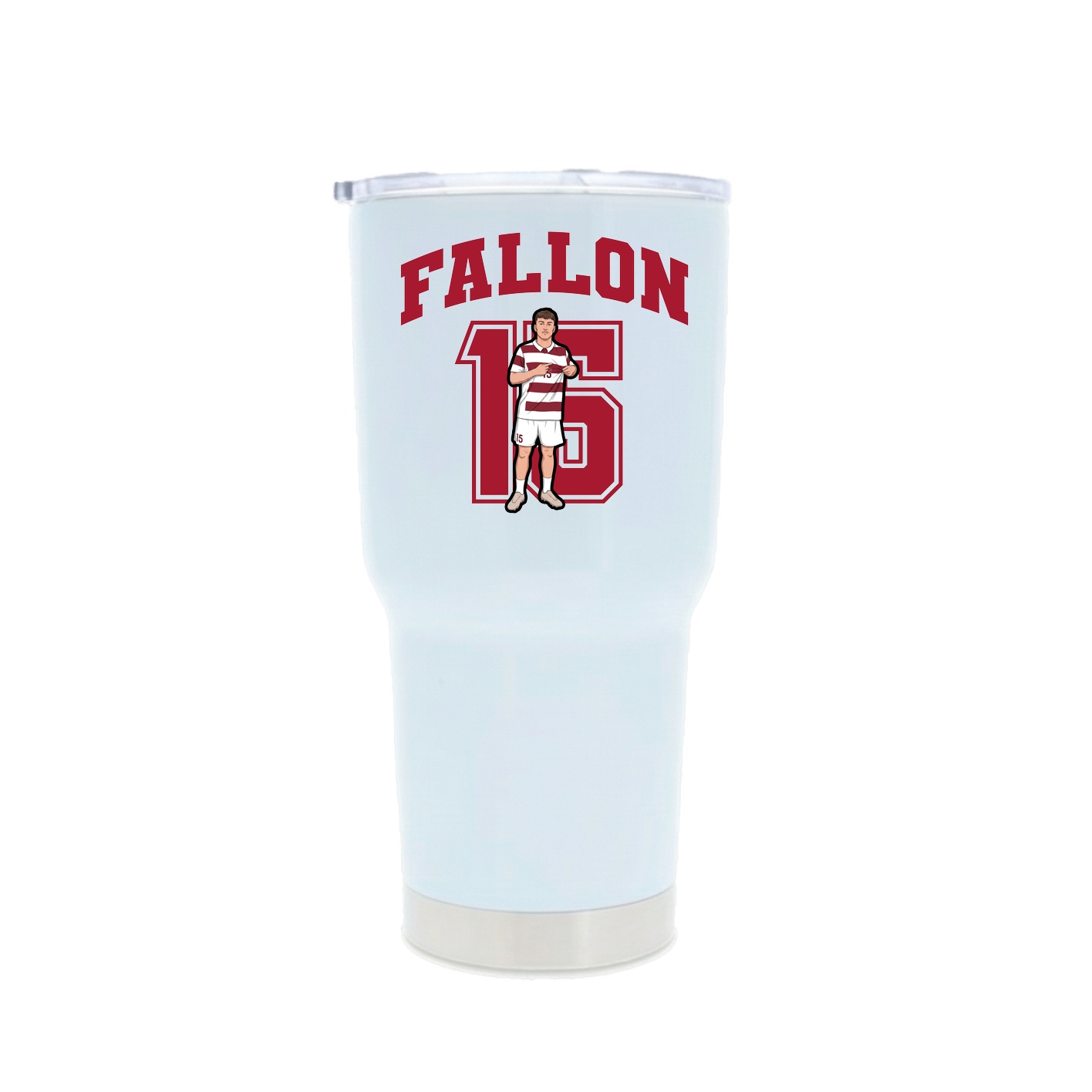 30oz Stainless Steel Tumbler — Number in White