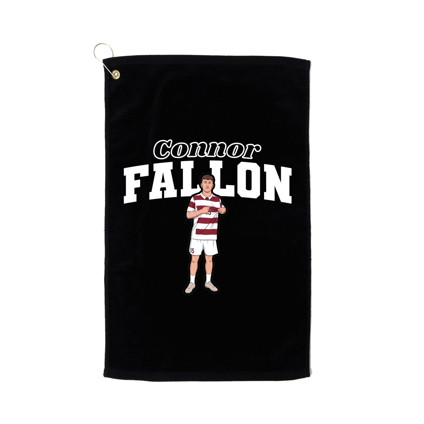 Golf Towel — Name Arch in Black