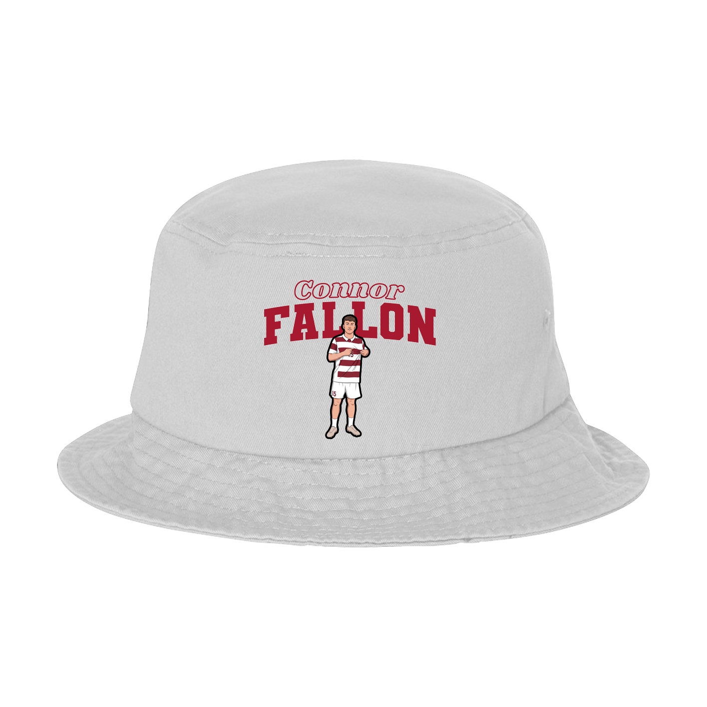 Bucket Cap — Name Arch in White