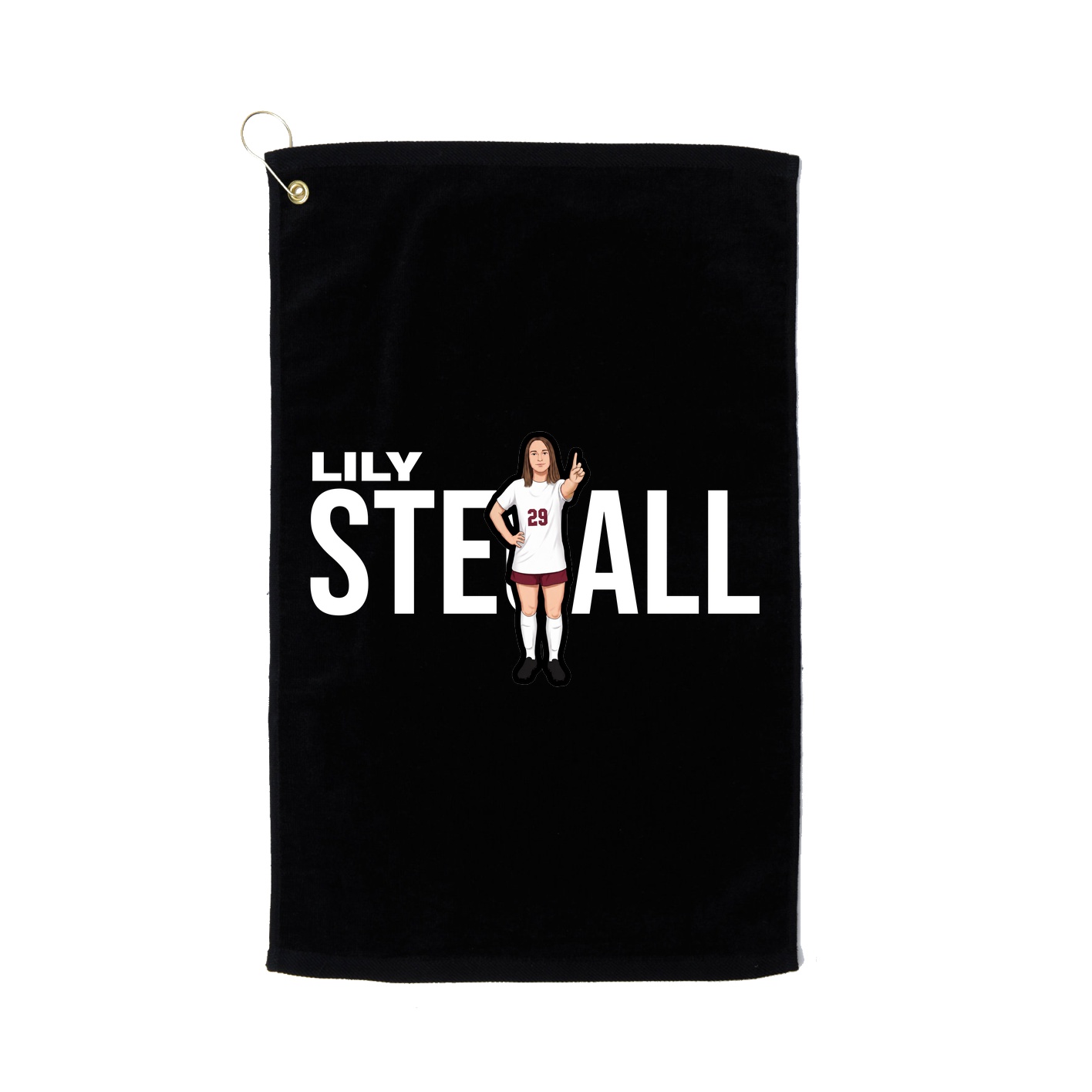 Golf Towel — Player Name in Black