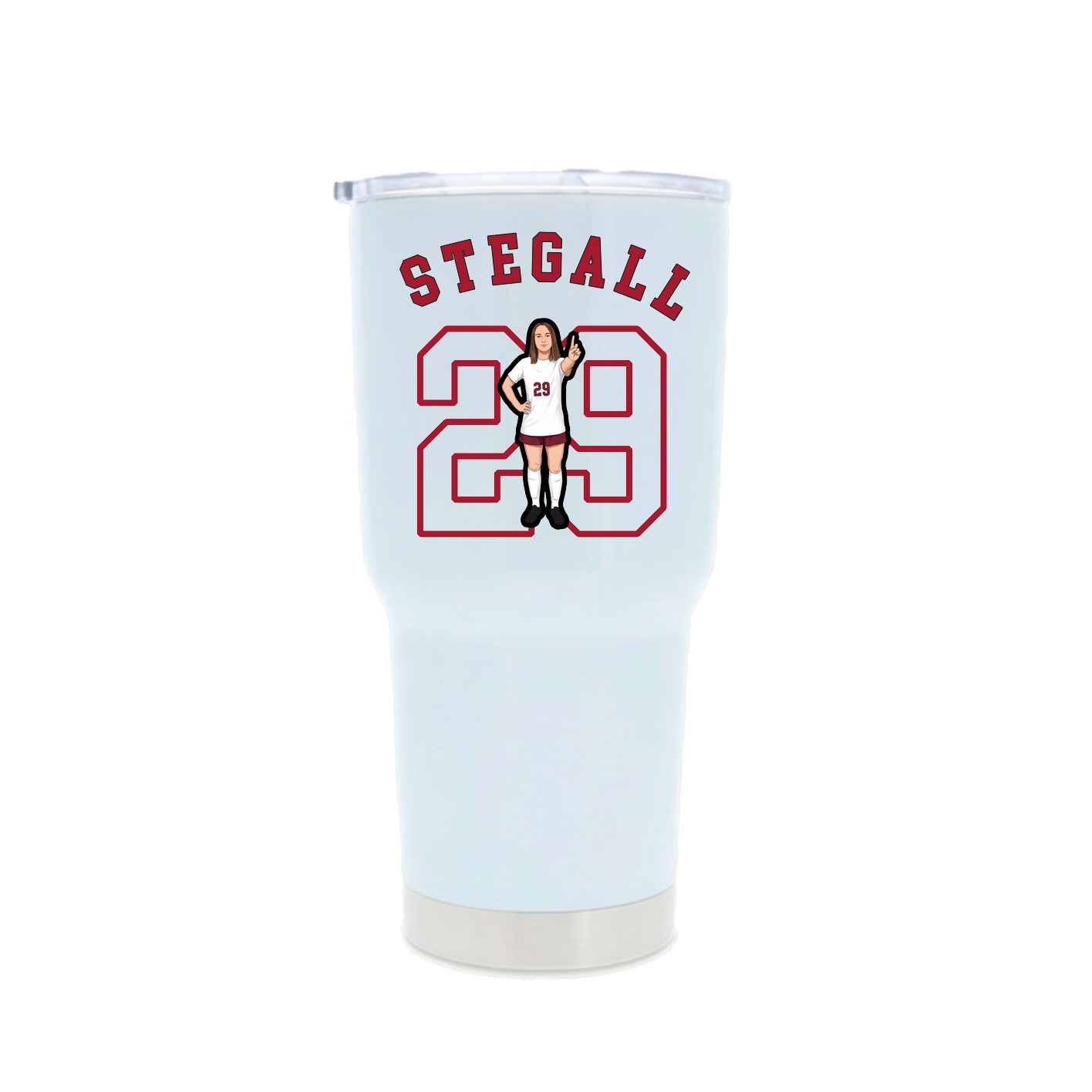 30oz Stainless Steel Tumbler — Shirsey Arch in White