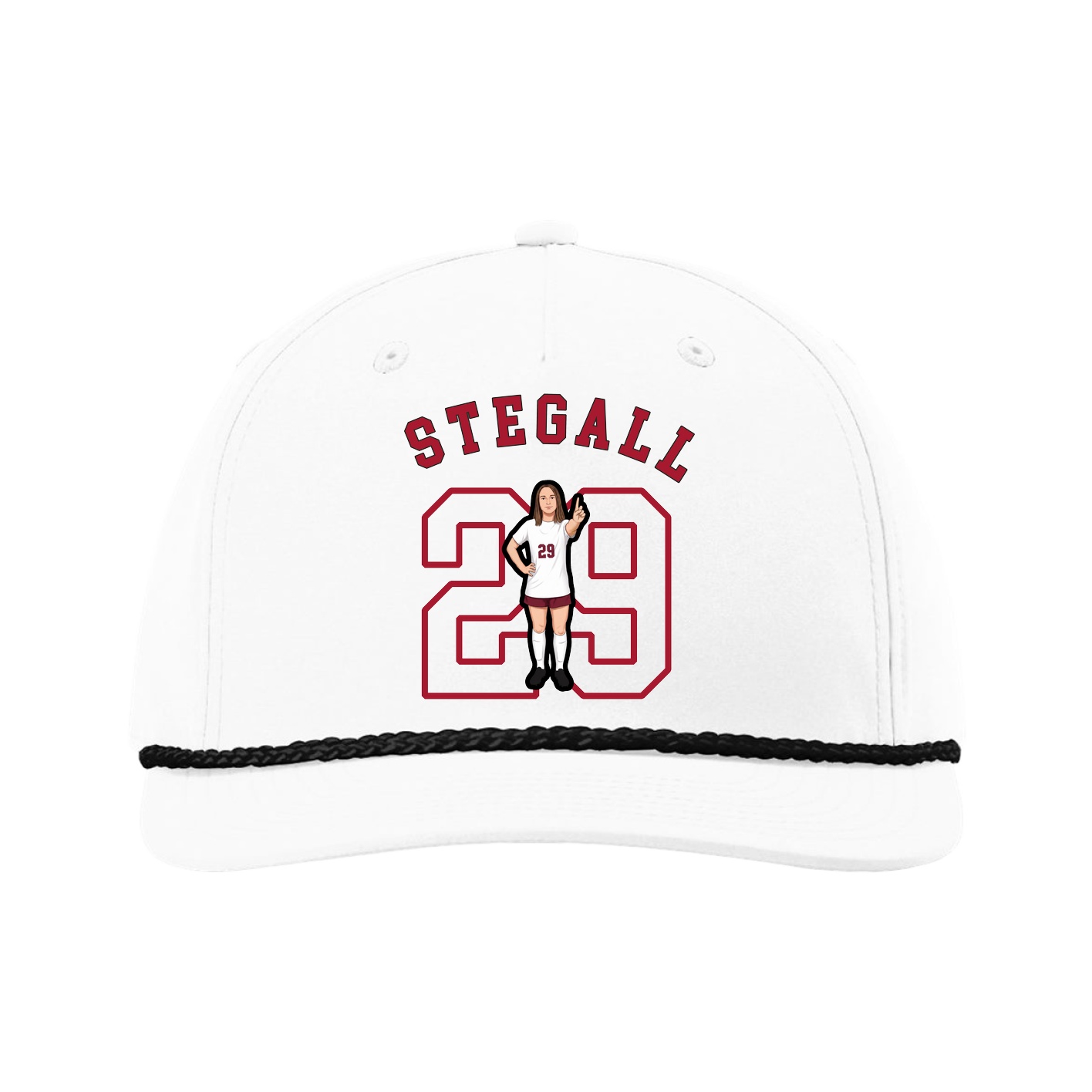 Five-Panel Classic Rope Cap — Shirsey Arch in White