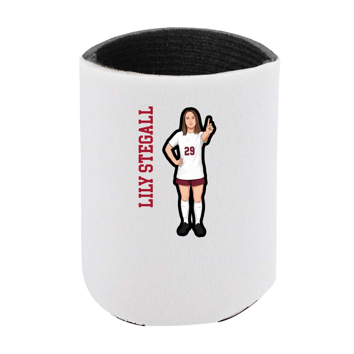 Can Holder — Name Vertical in White