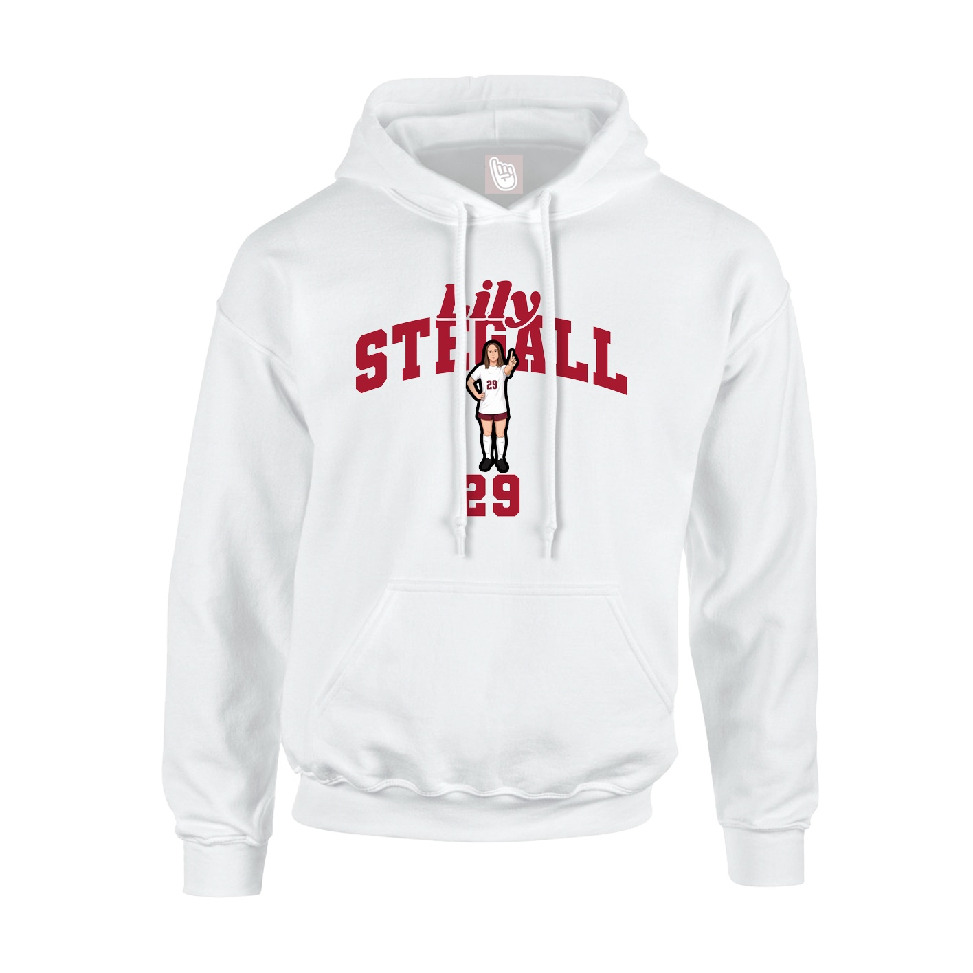 Hoodie — Signature Arch in White