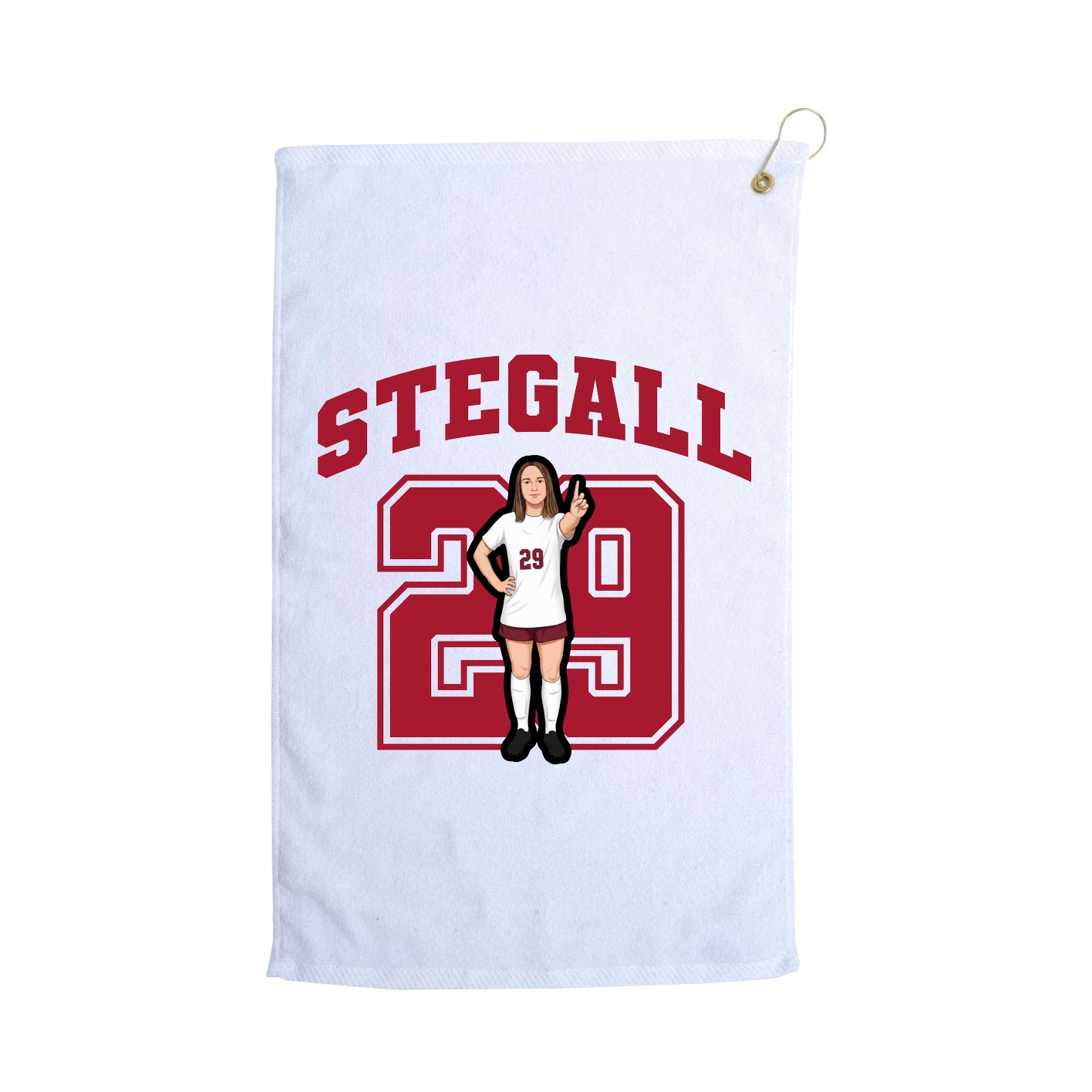 Golf Towel — Number in White