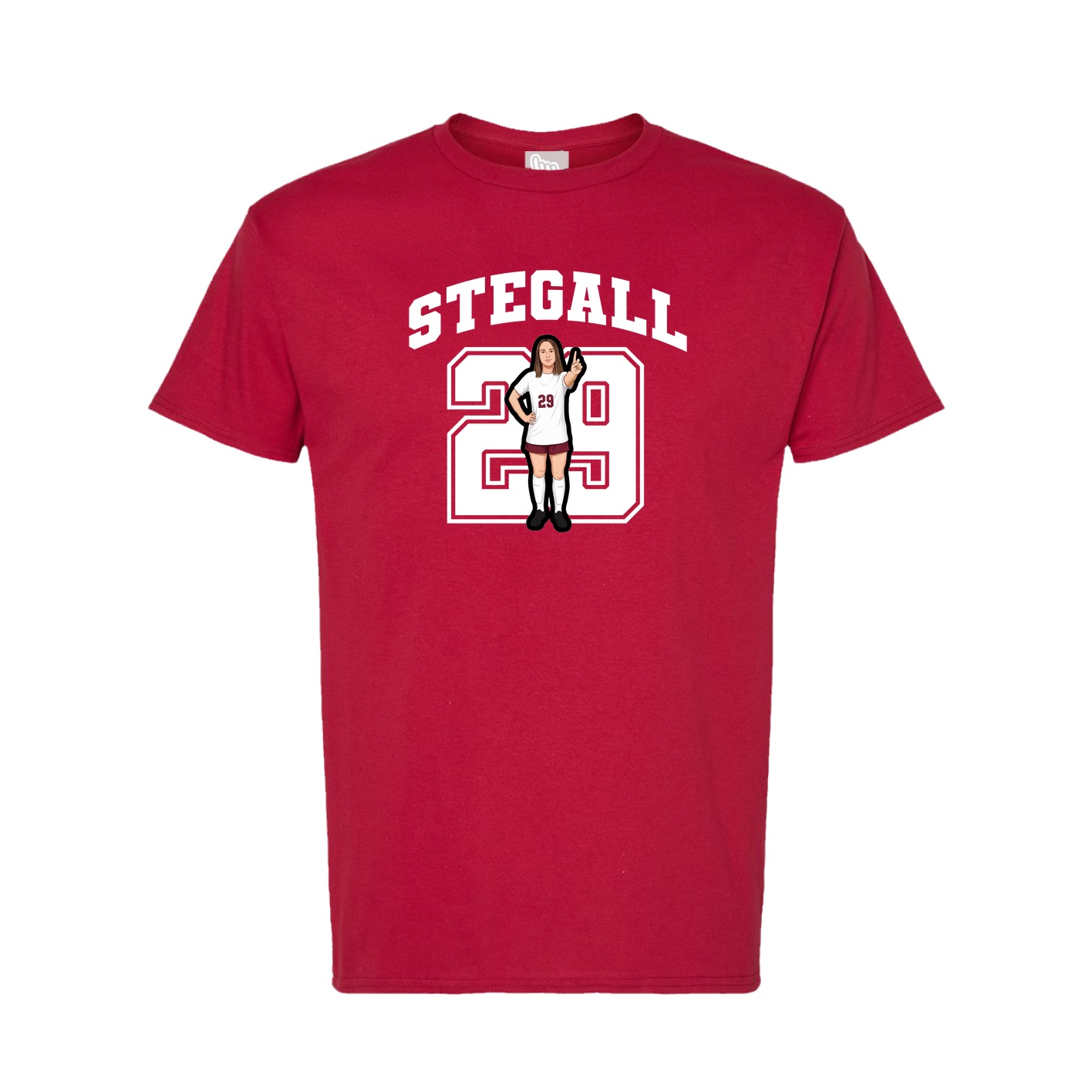 Tee — Number in Crimson