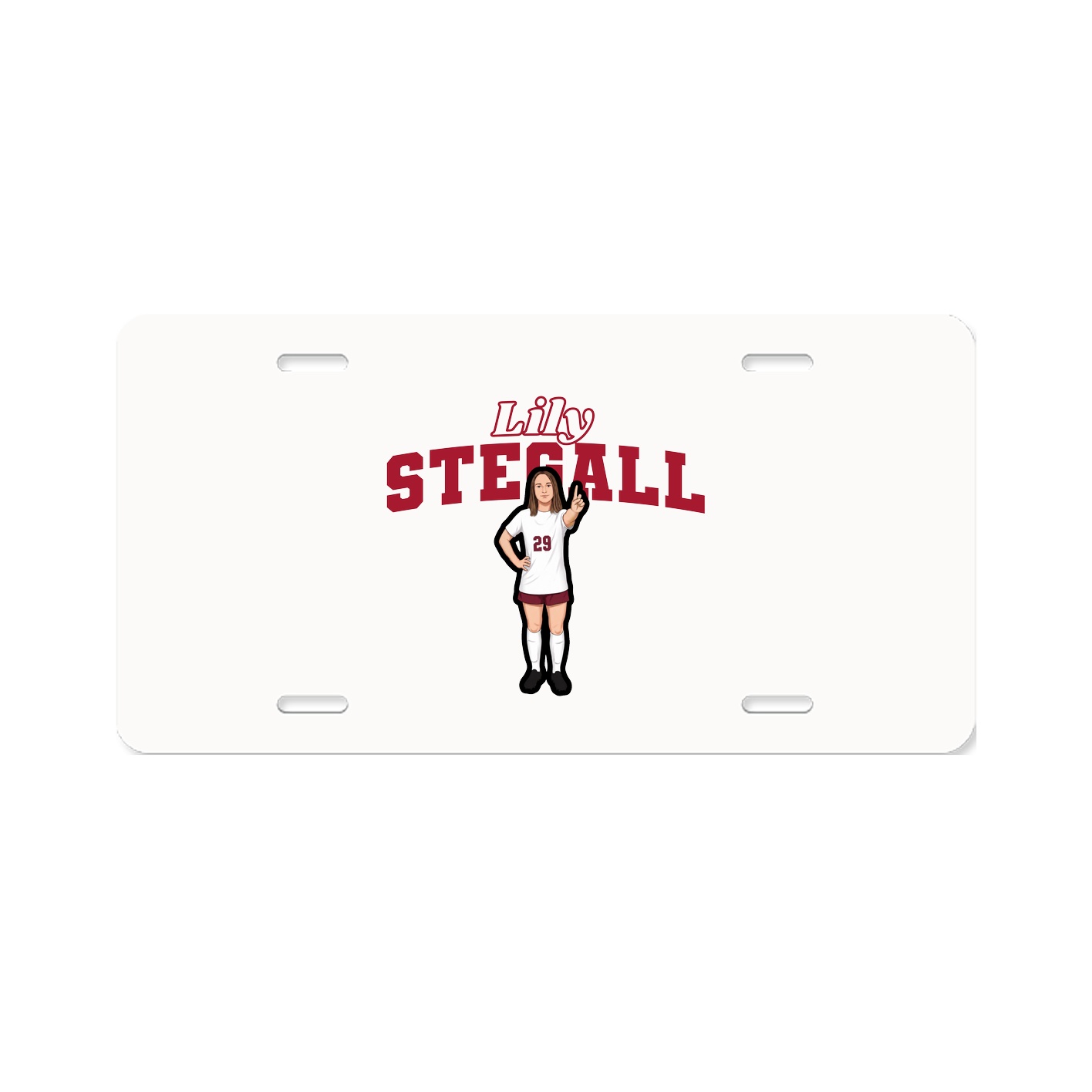 License Plate — Name Arch in Classic