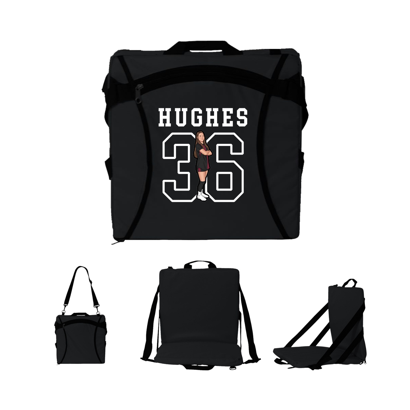 Folding Stadium Seat — Shirsey in Black