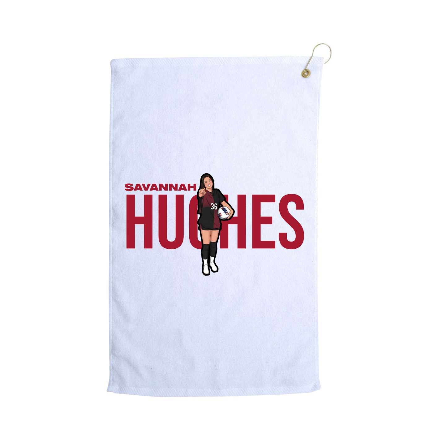 Golf Towel — Player Name in White