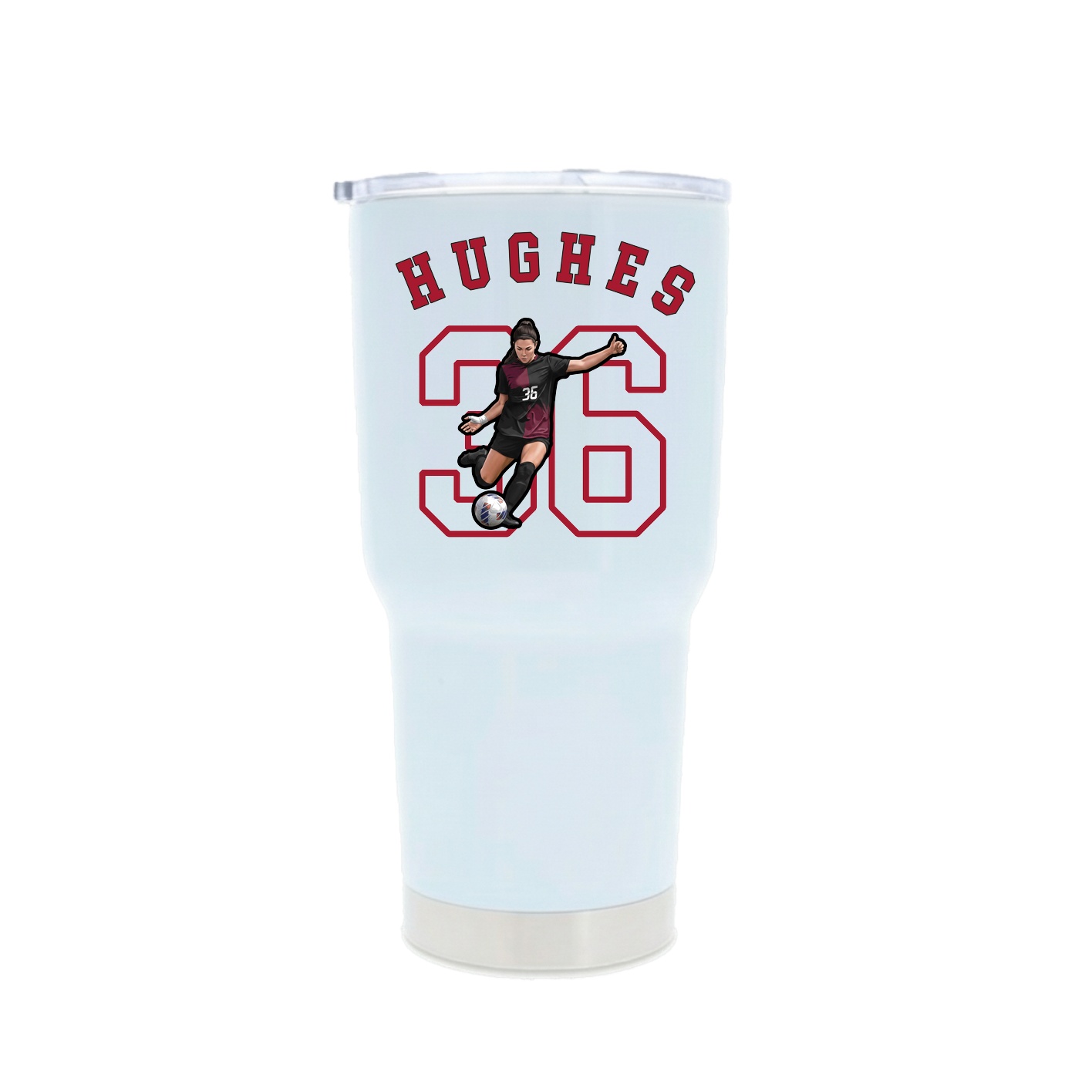 30oz Stainless Steel Tumbler — Shirsey Arch in White