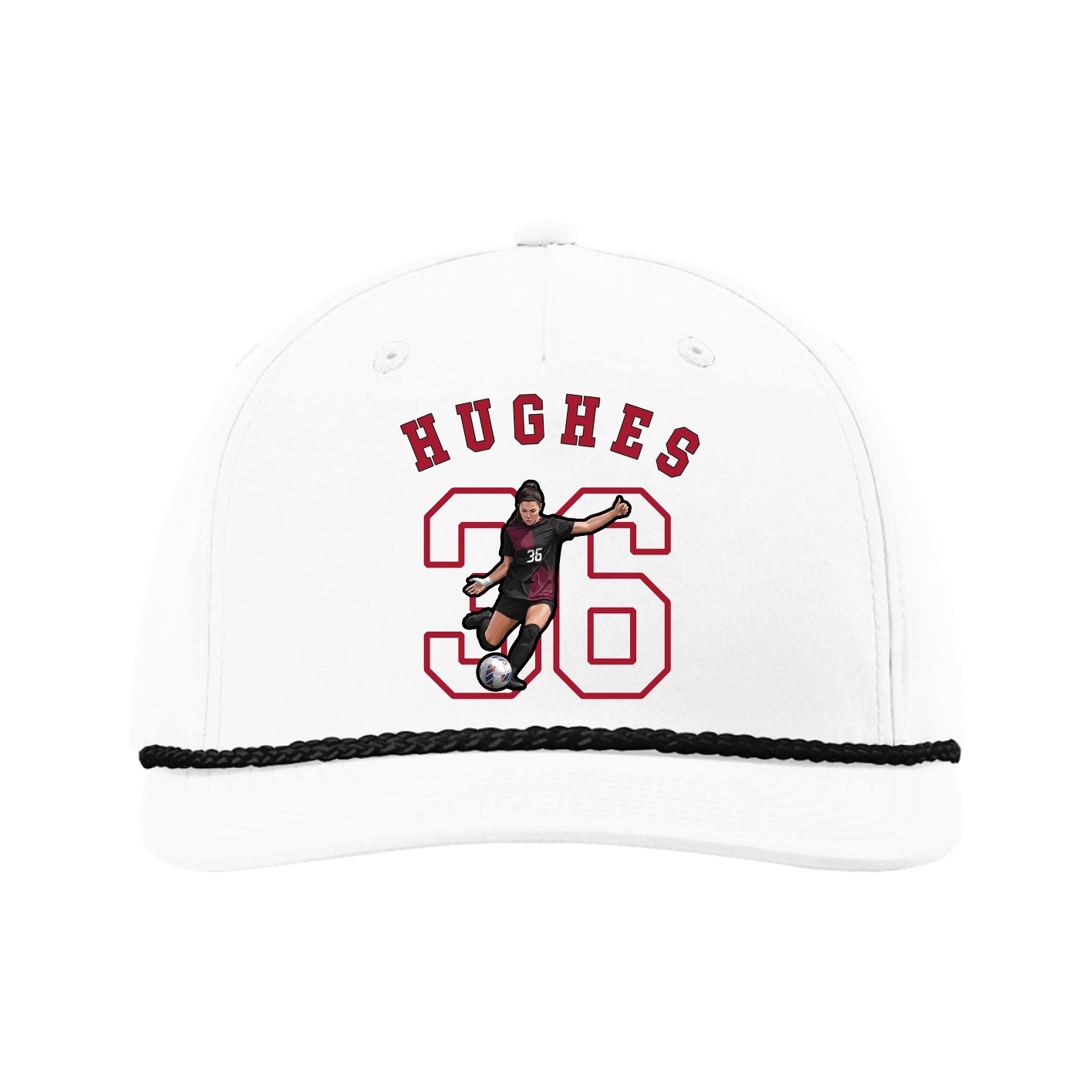 Five-Panel Classic Rope Cap — Shirsey Arch in White