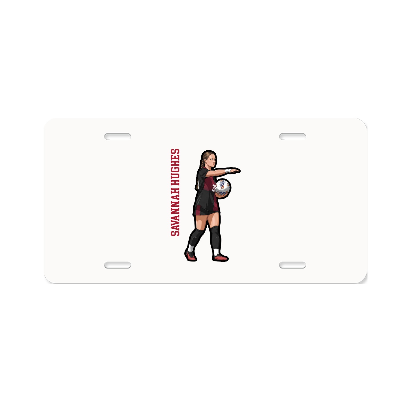 License Plate — Name Vertical in Classic