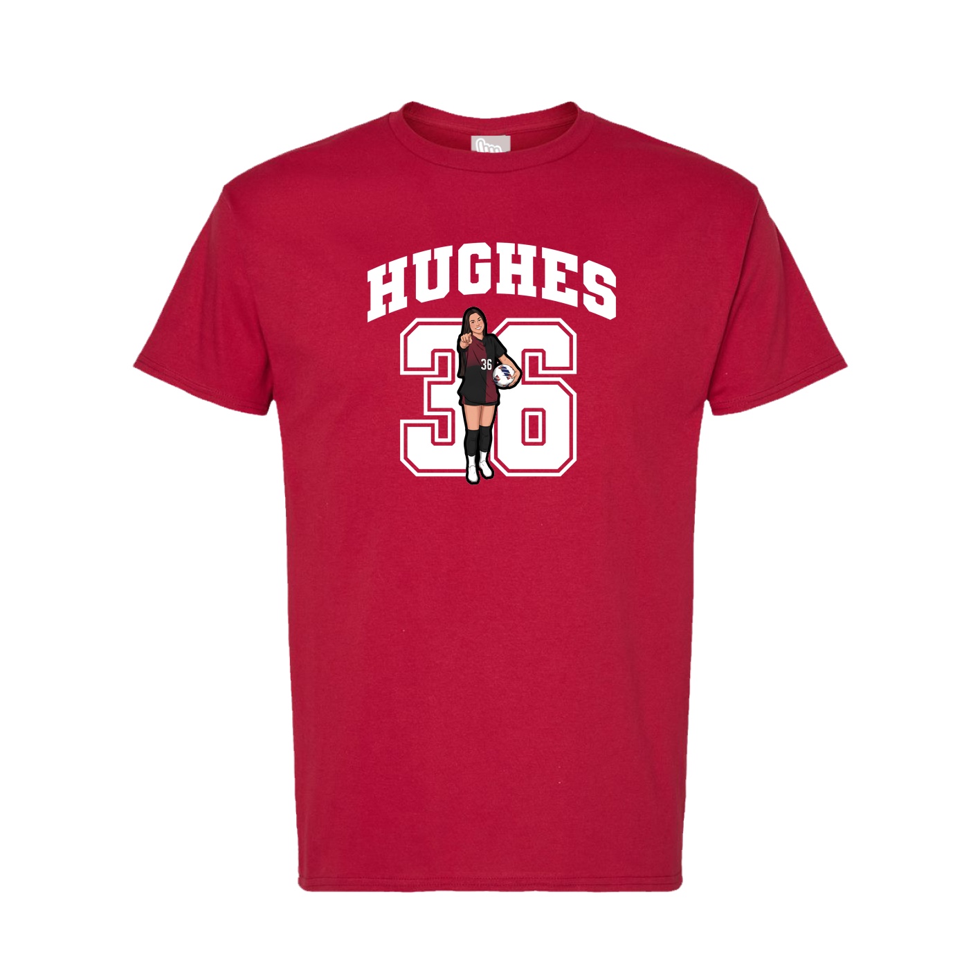 Tee — Number in Crimson