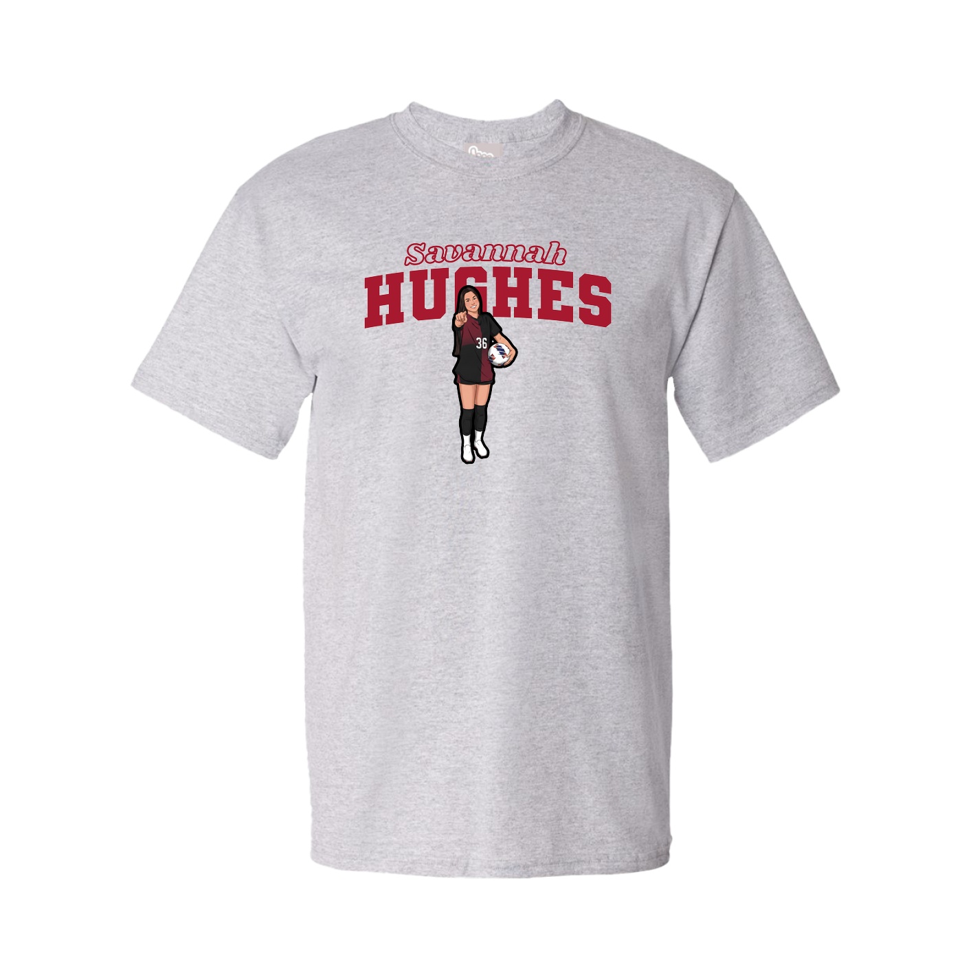 Youth Tee — Name Arch in Grey