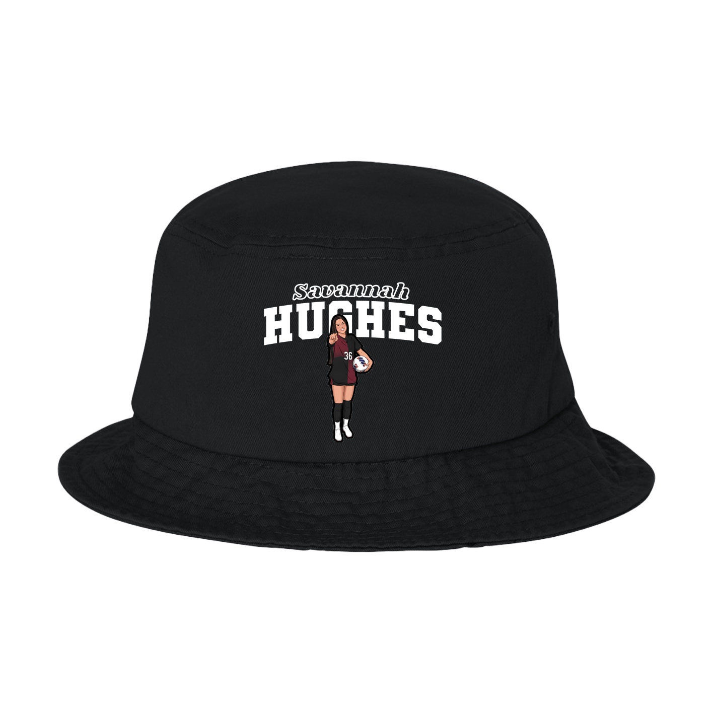 Bucket Cap — Name Arch in Black