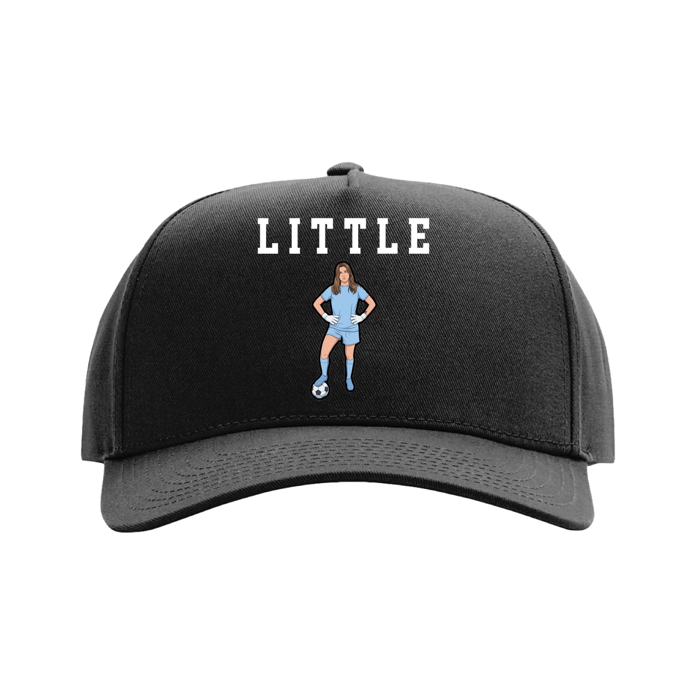 Full Fabric Five-Panel Champ Cap — Shirsey in Black