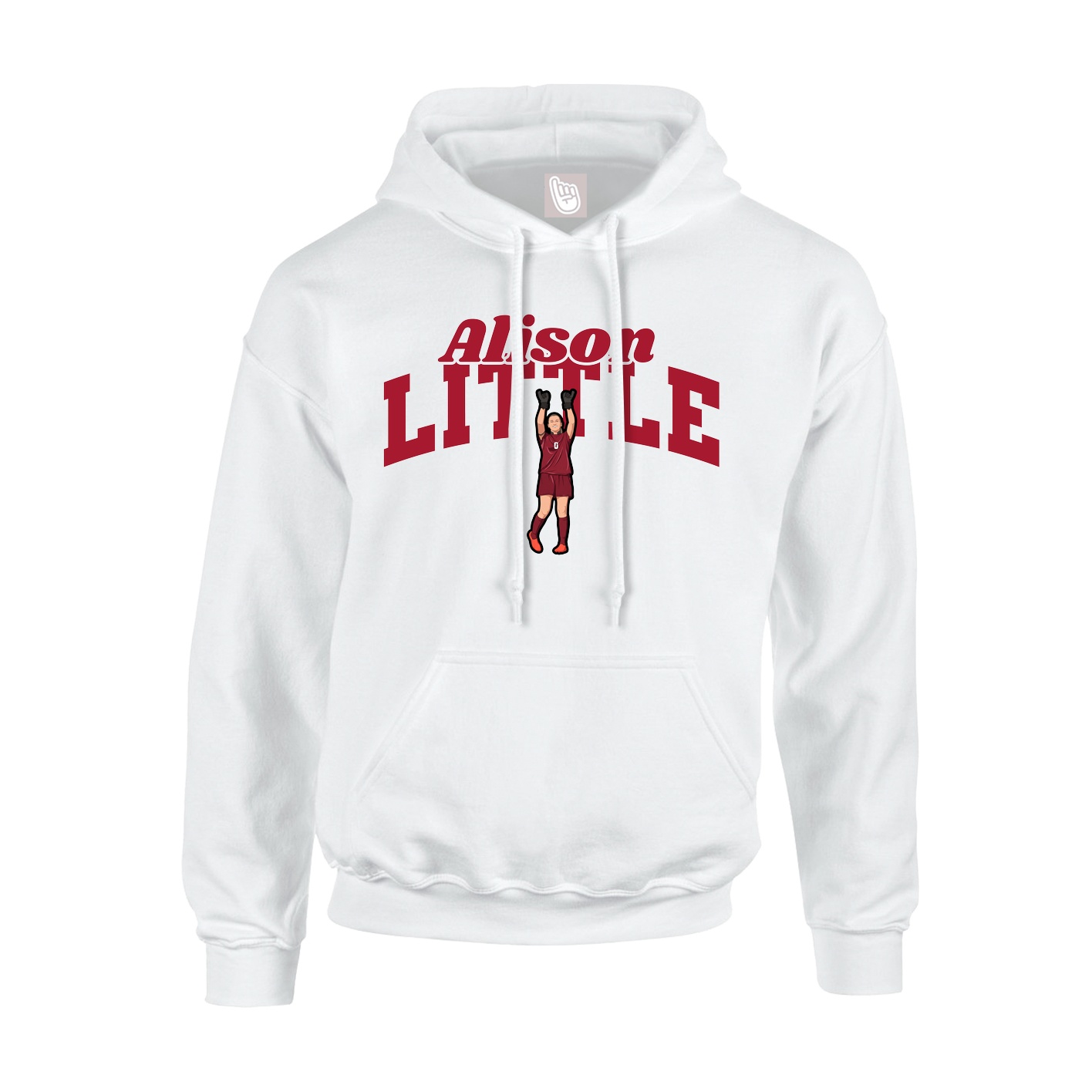 Hoodie — Signature Arch in White