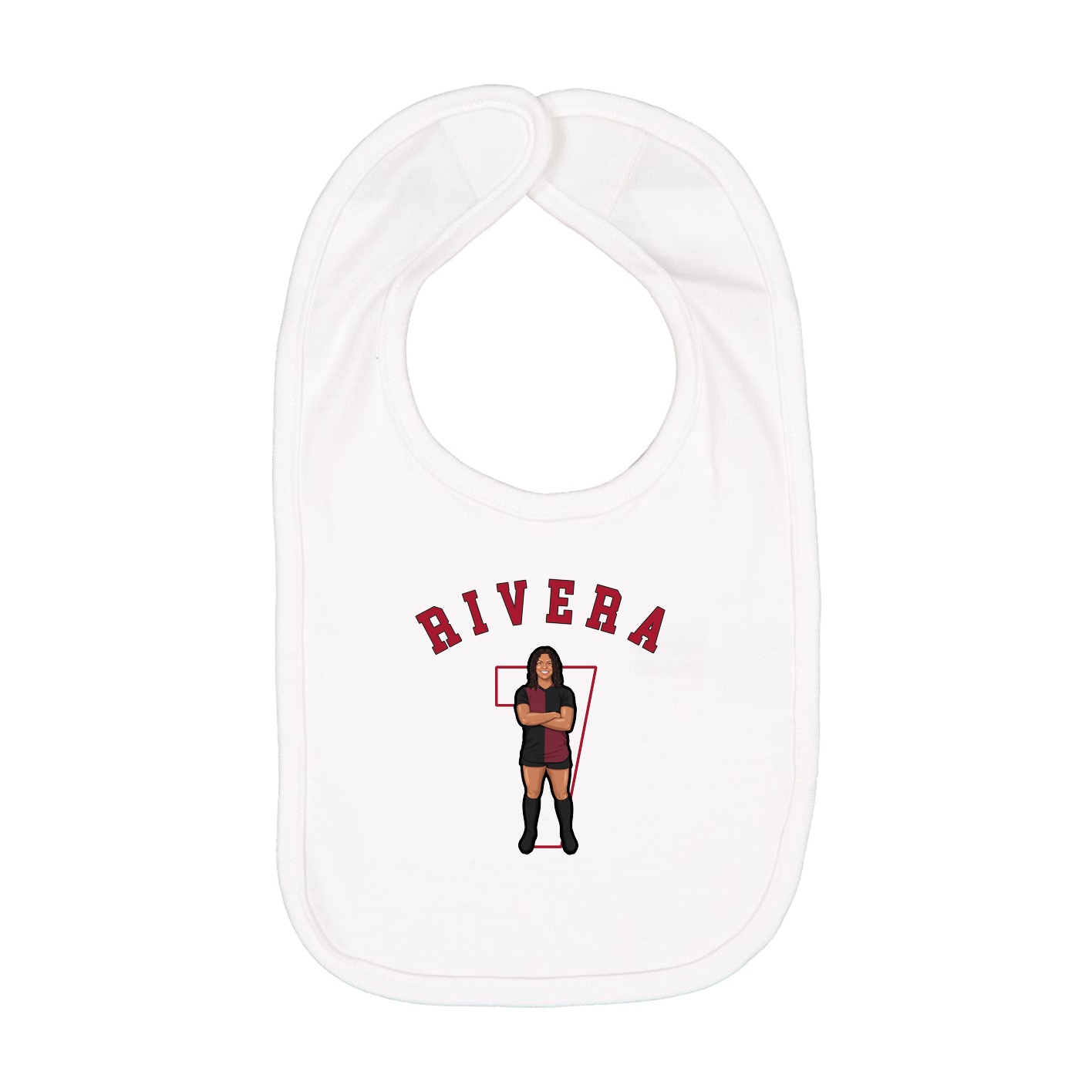 Infant Bib — Shirsey Arch in White