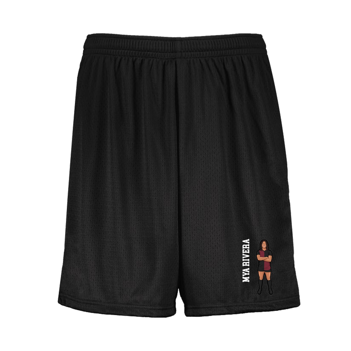 Shorts — Name Vertical in Black