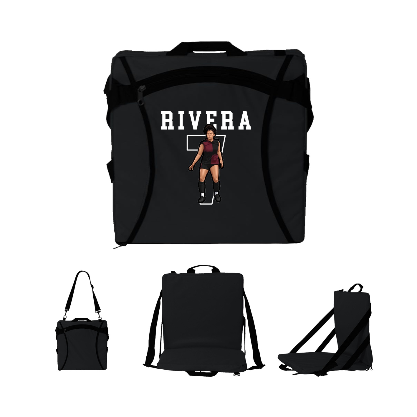 Folding Stadium Seat — Shirsey in Black