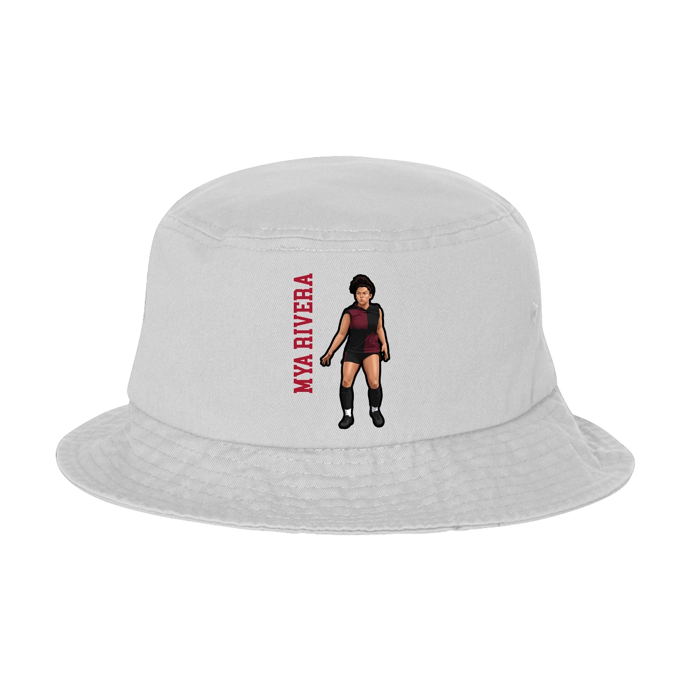 Bucket Cap — Name Vertical in White