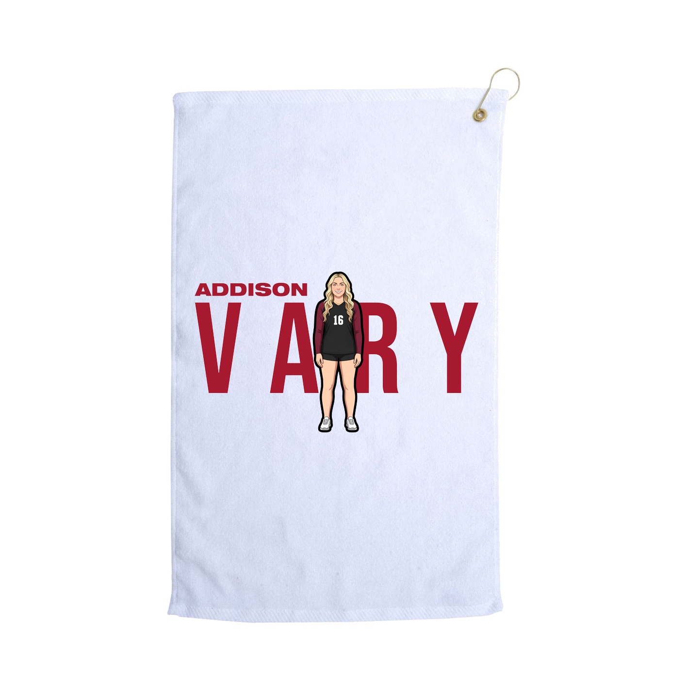 Golf Towel — Player Name in White