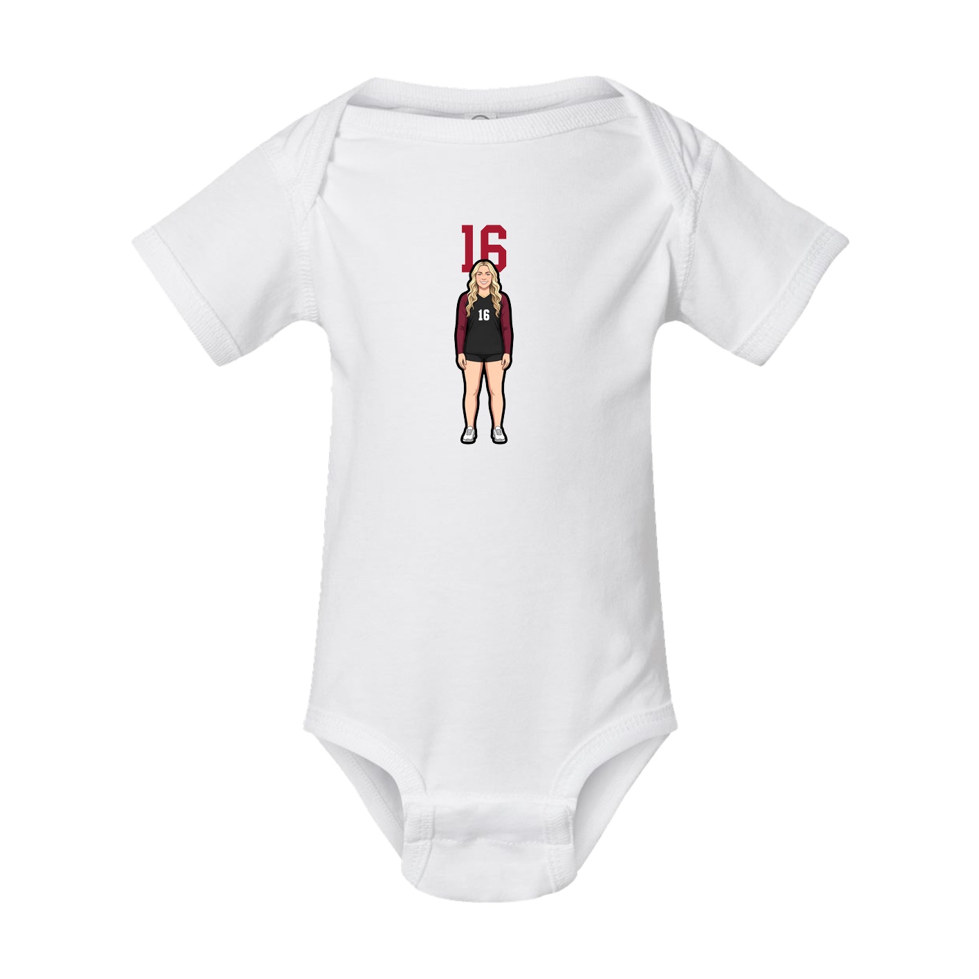 Baby Onesie — Number Top in White