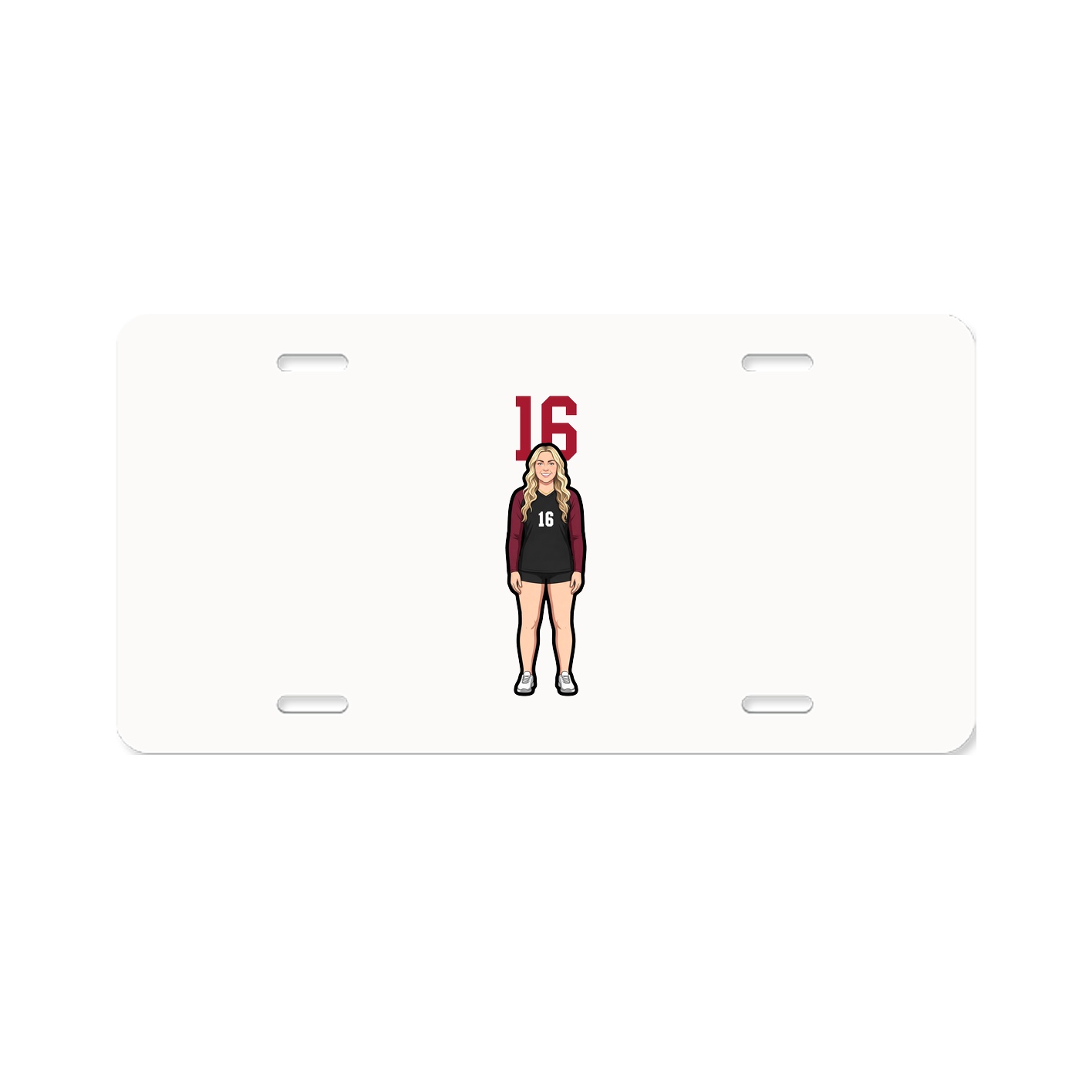 License Plate — Number Top in Classic