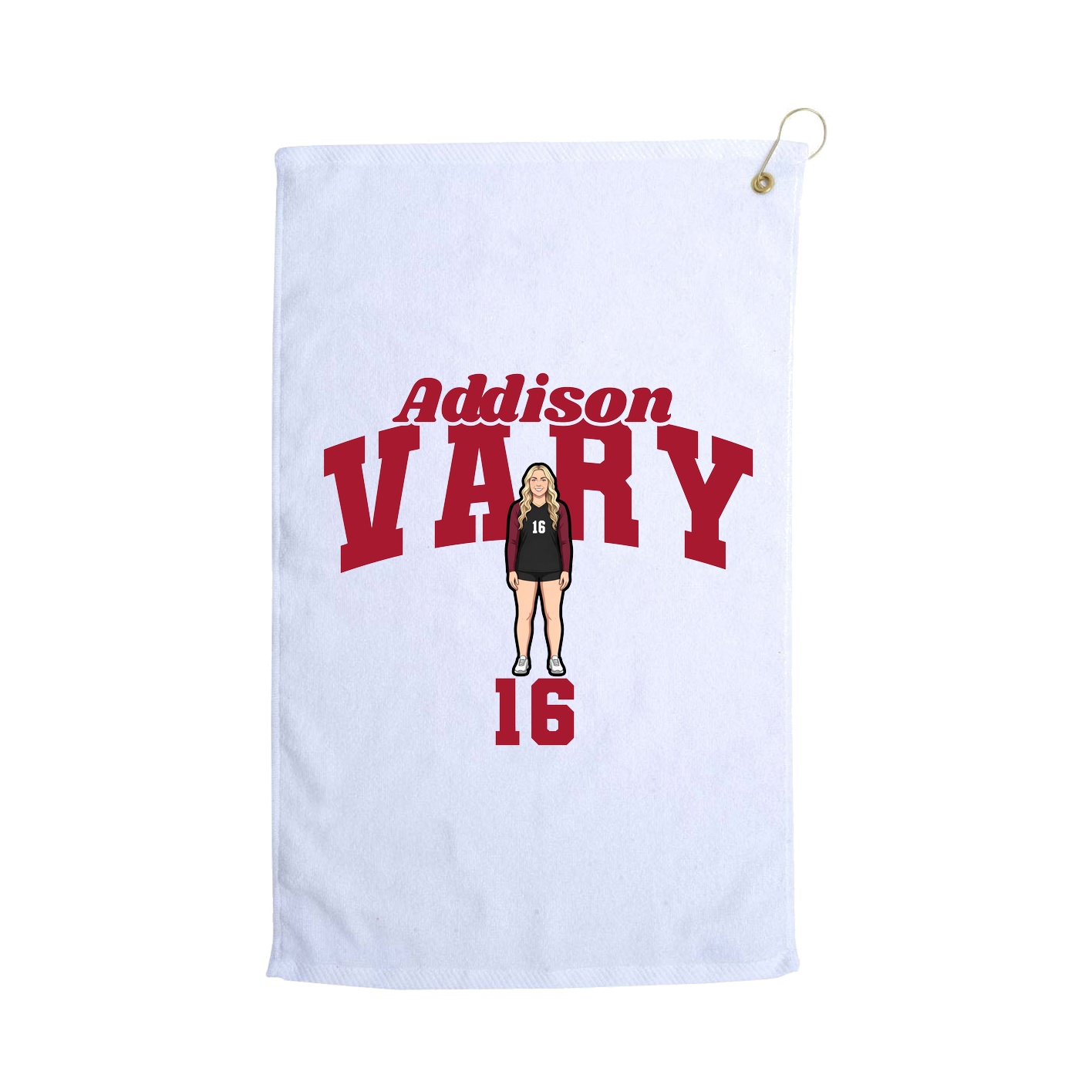 Golf Towel — Signature Arch in White