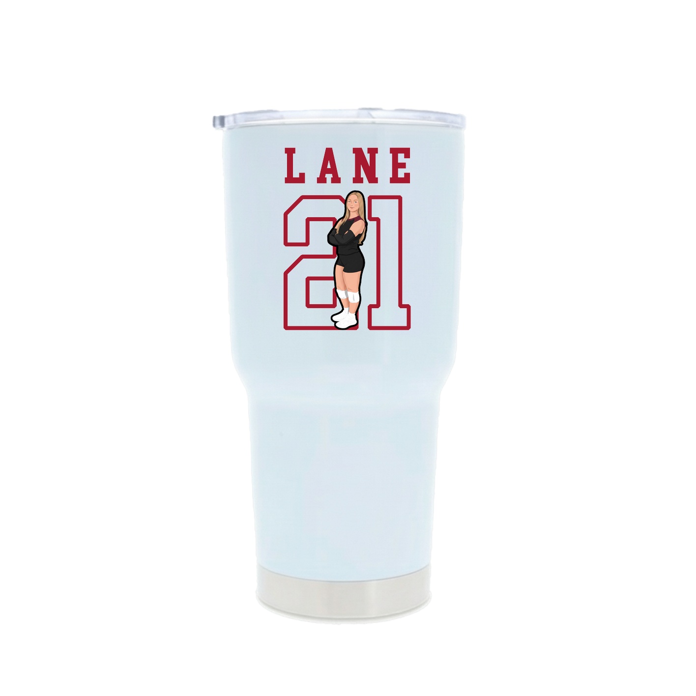 30oz Stainless Steel Tumbler — Shirsey in White