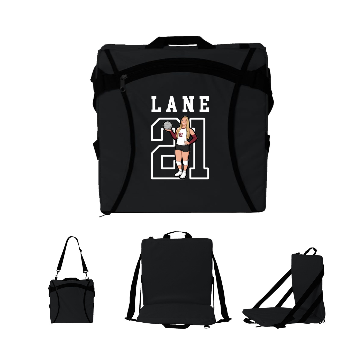 Folding Stadium Seat — Shirsey in Black